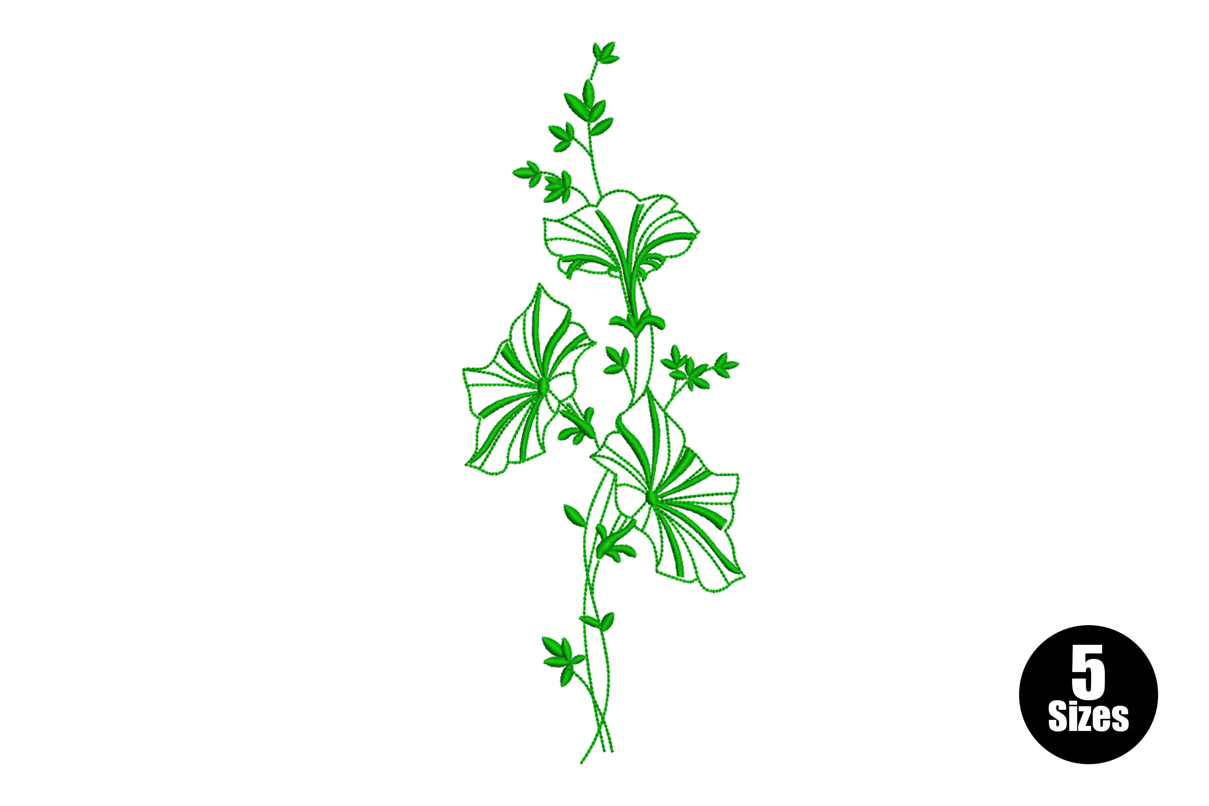 Glory Flower Machine Embroidery Design