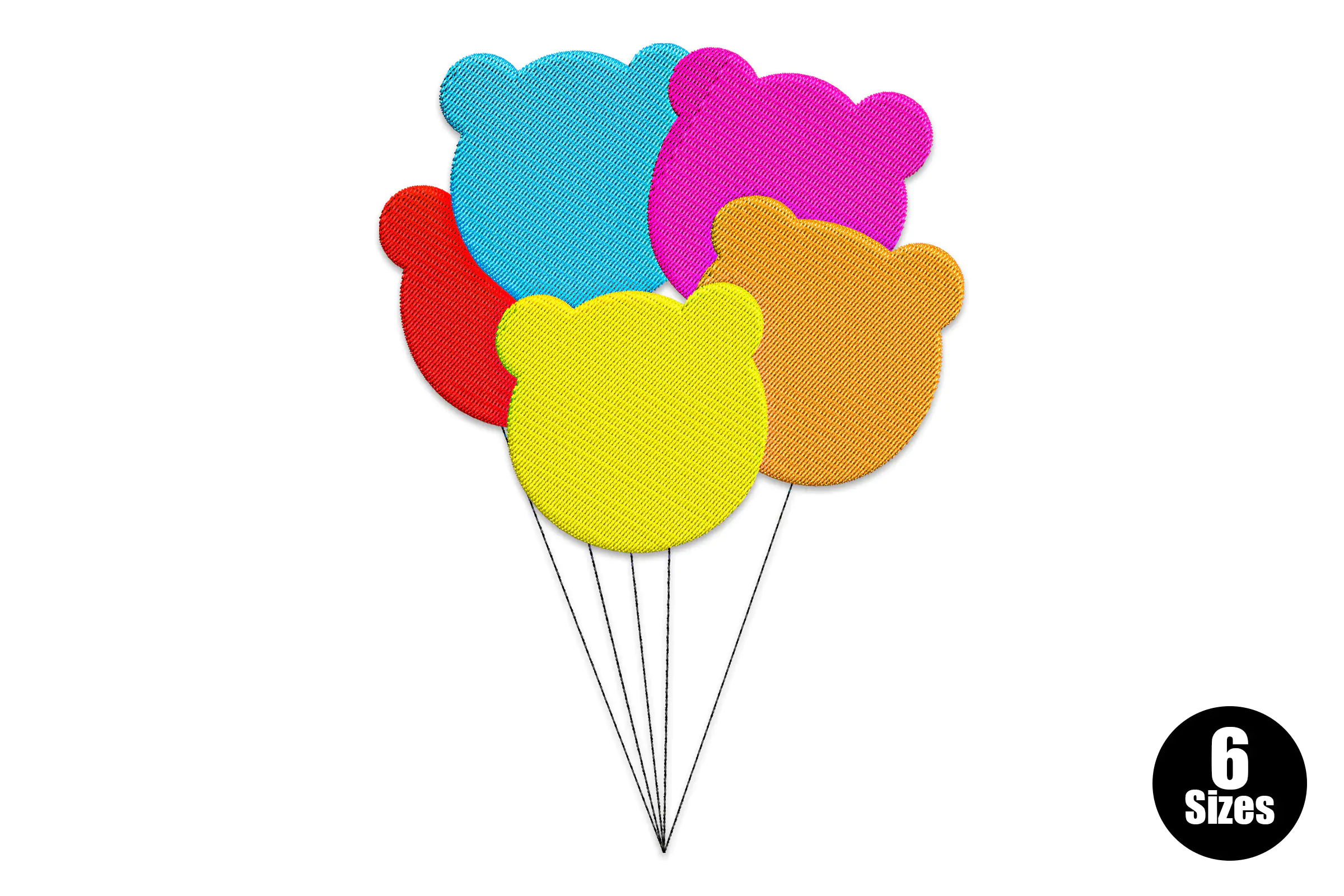 Balloons Embroidery Design