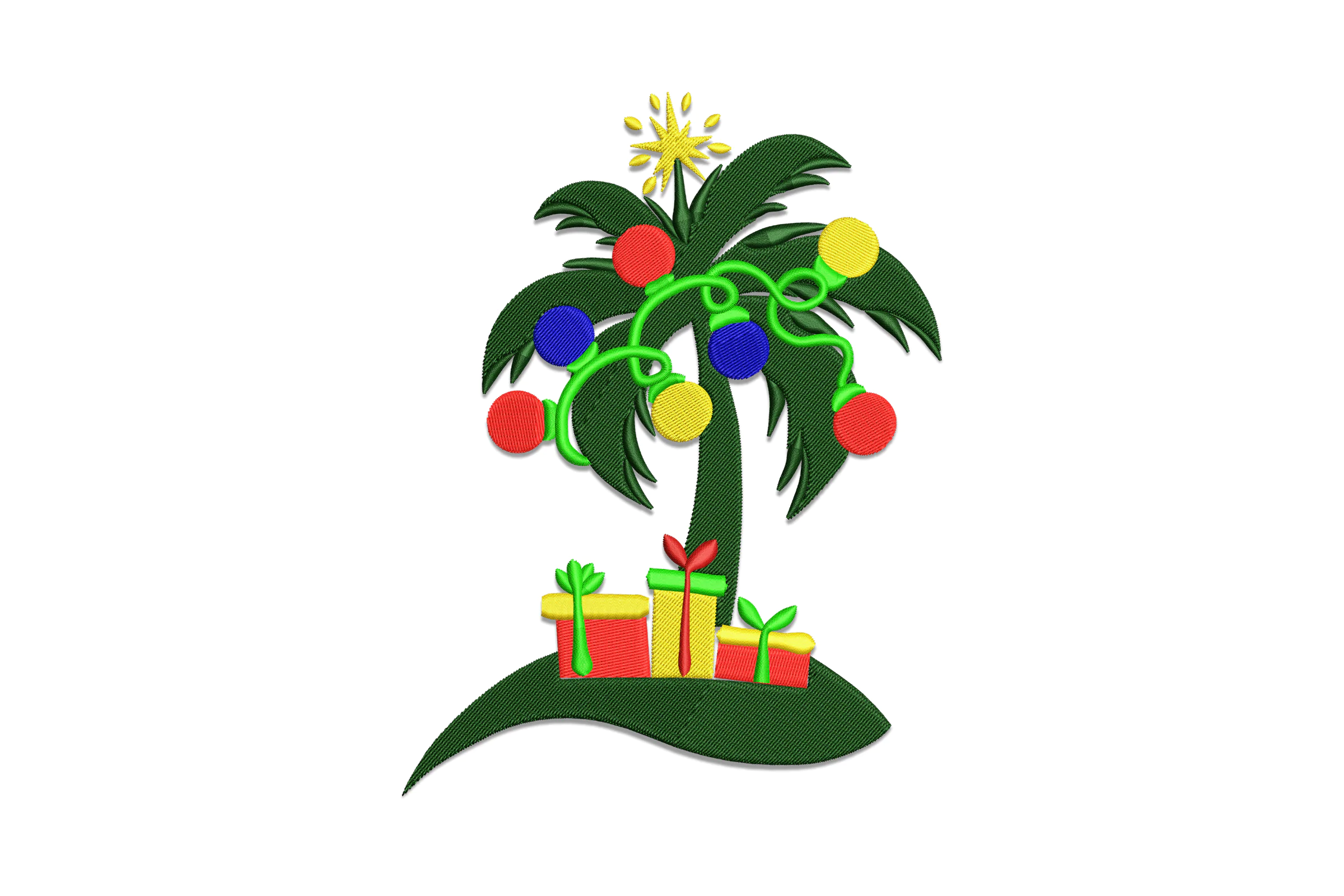 Christmas Palm Tree - Machine Embroidery Pattern