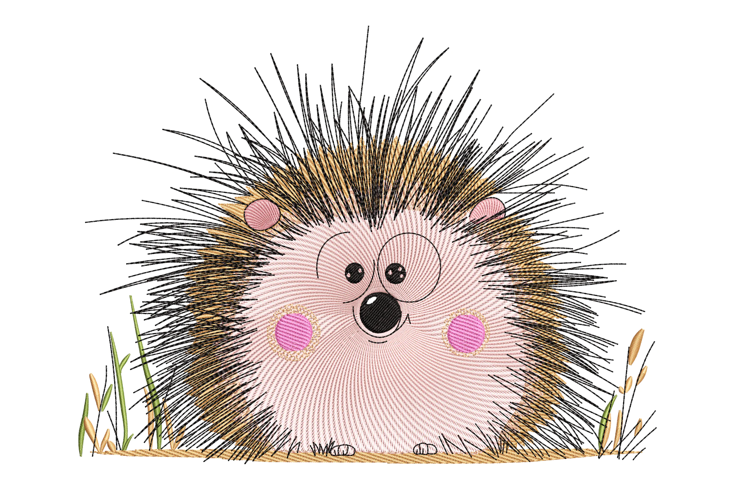 Cute Hedgehog Embroidery Design File