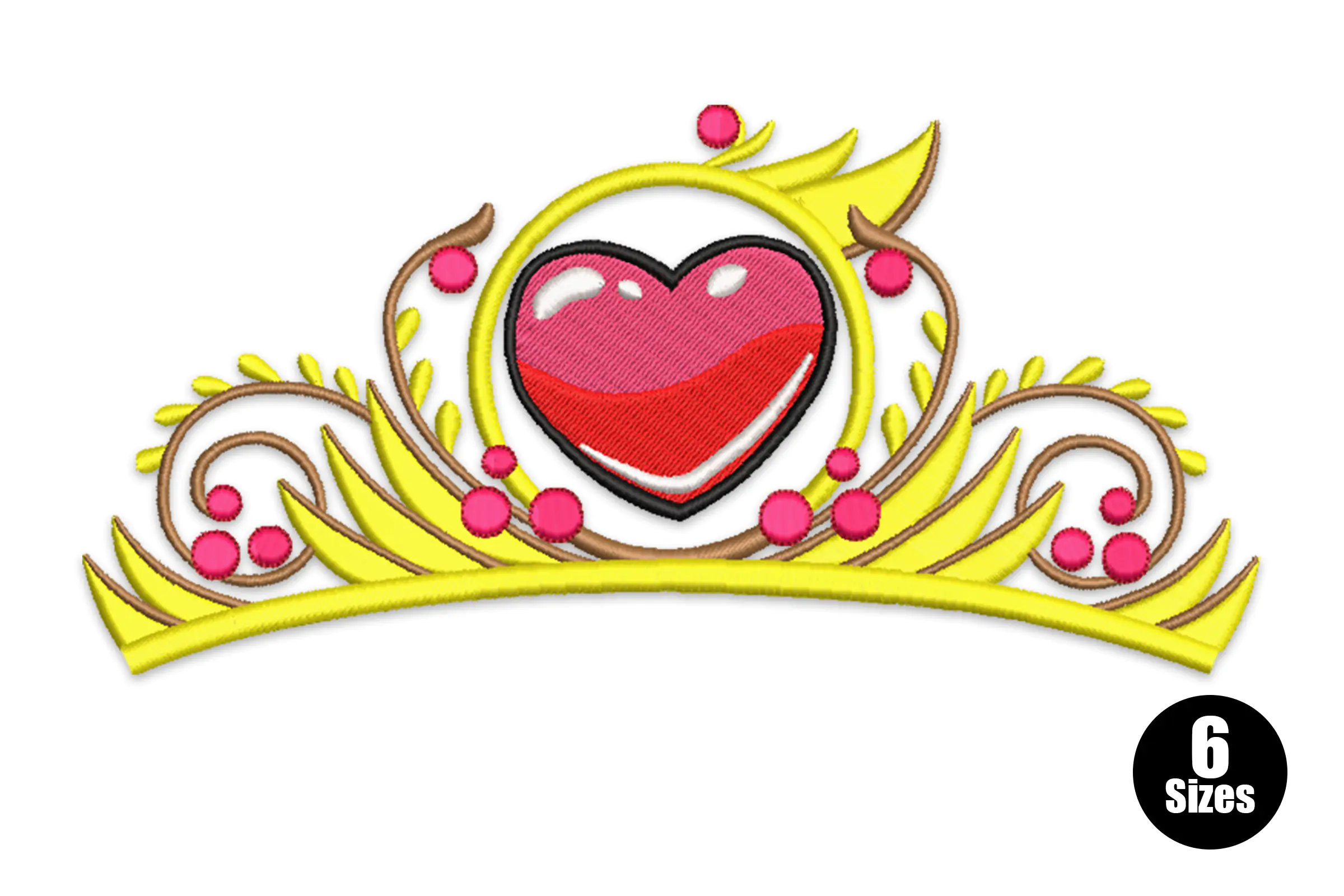 Princess Tiara Embroidery Design