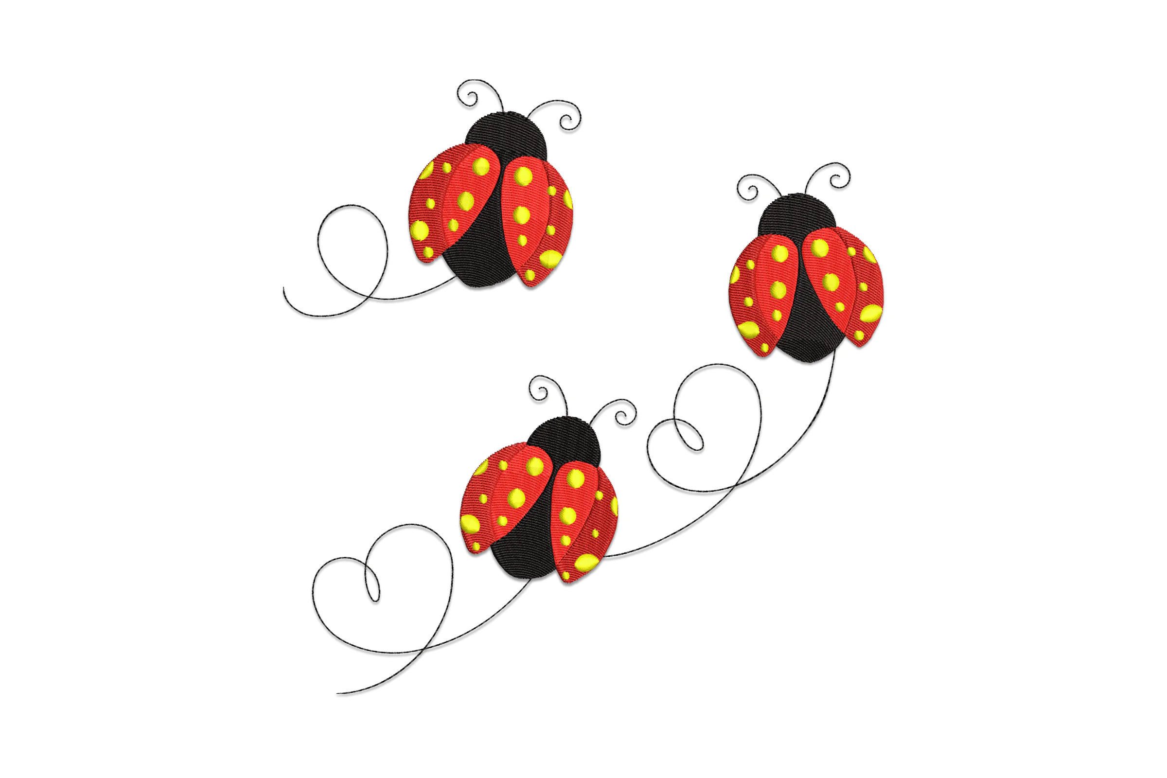 Love Ladybug Embroidery Design