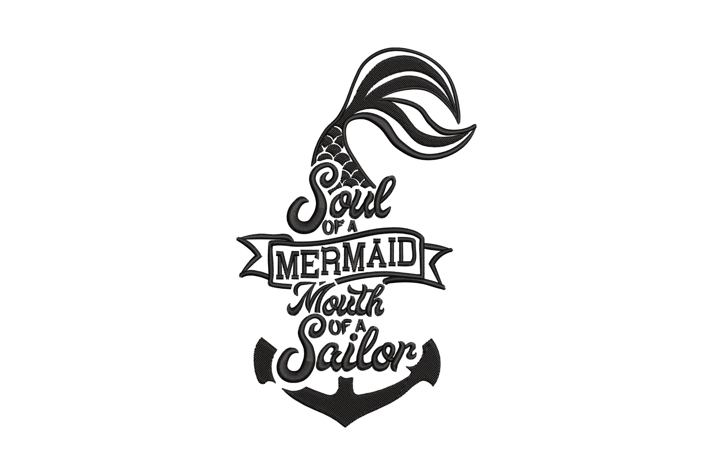 Soul of a Mermaid Embroidery Design
