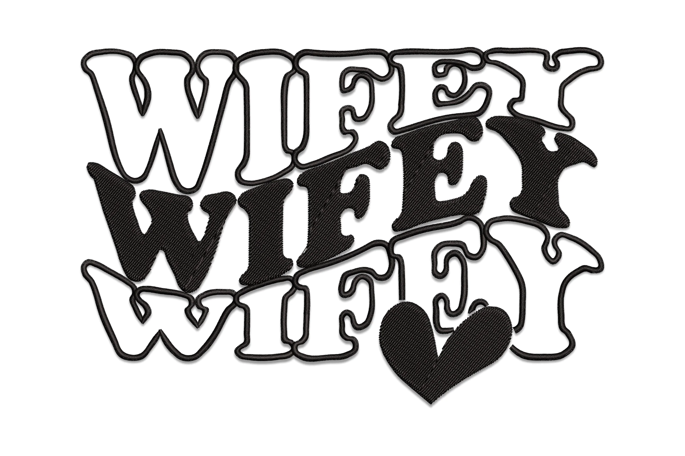 Wifey Embroidery Design