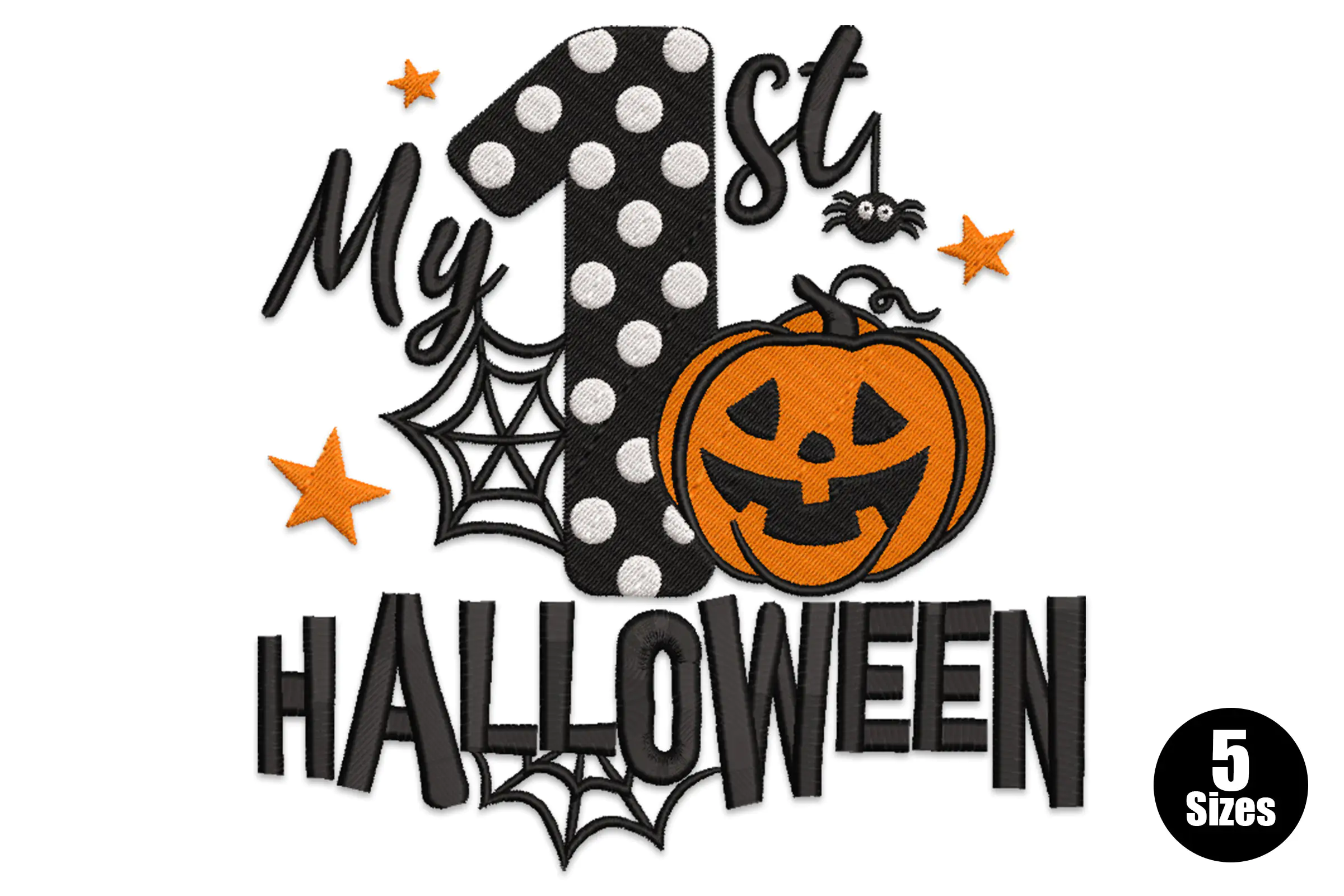 My 1st Girl Halloween Embroidery Design