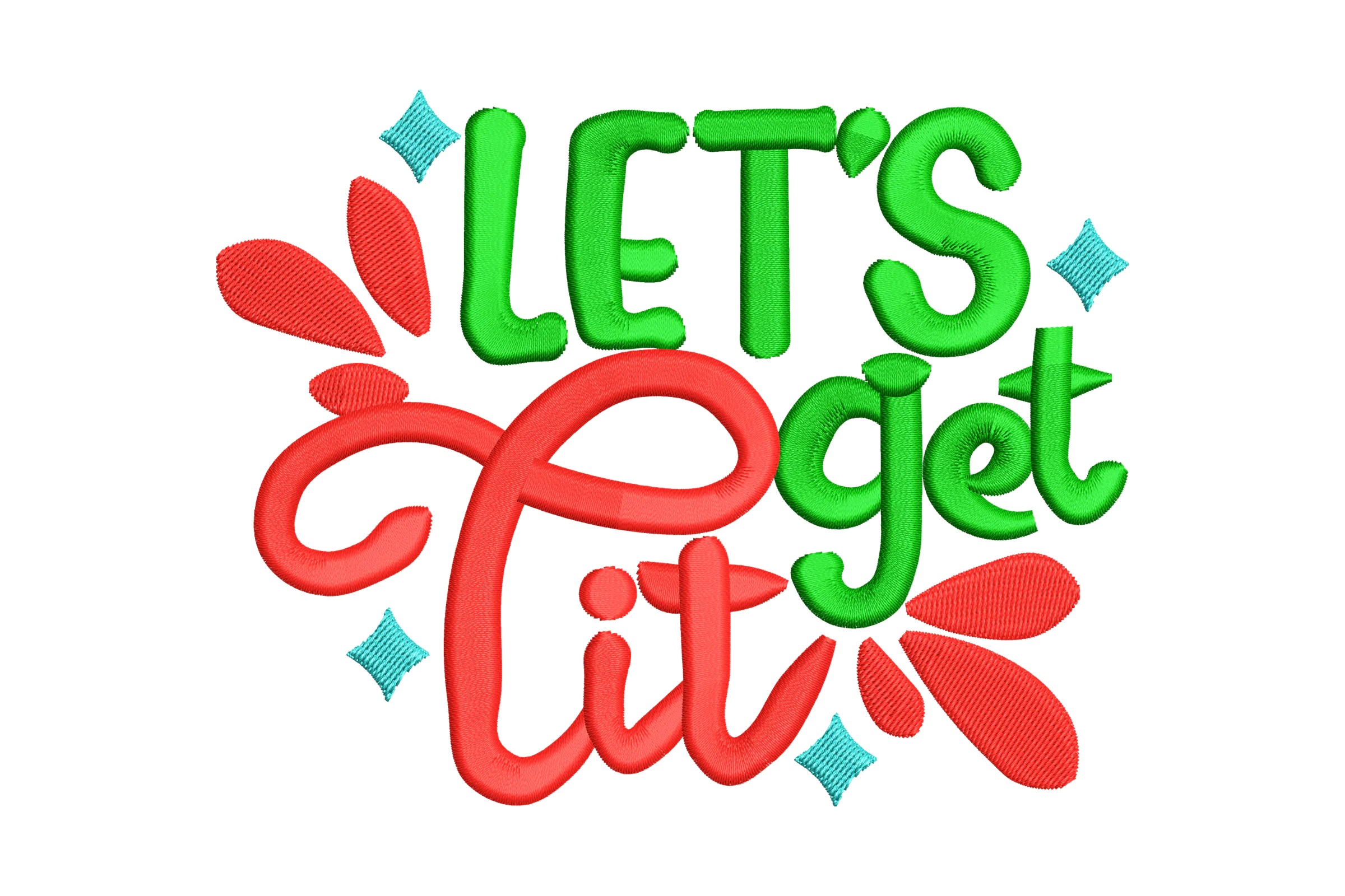 Lets get lit Christmas Embroidery Design