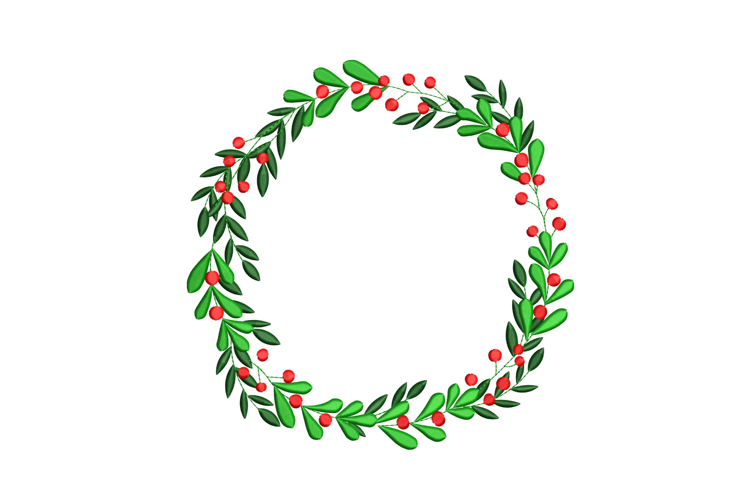 Christmas Wreath Machine Embroidery Design