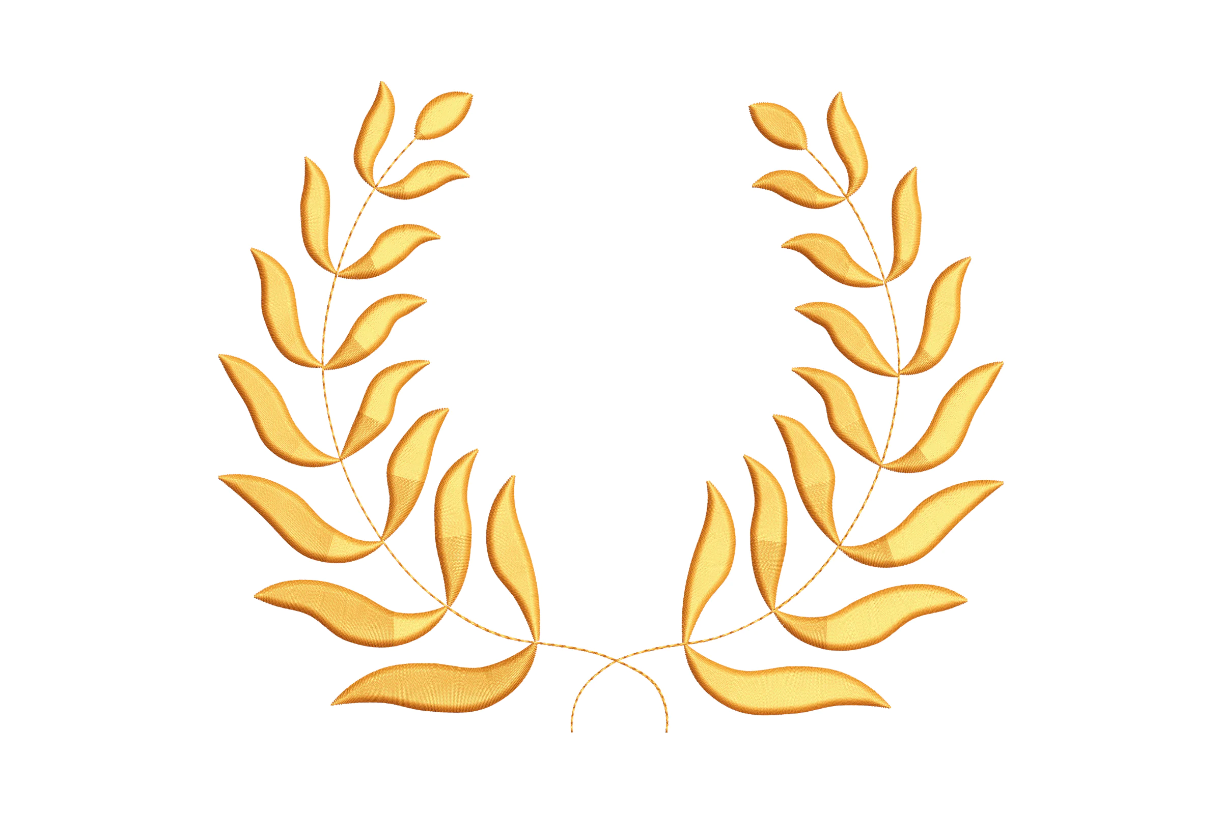 Golden Leaf Embroidery Design