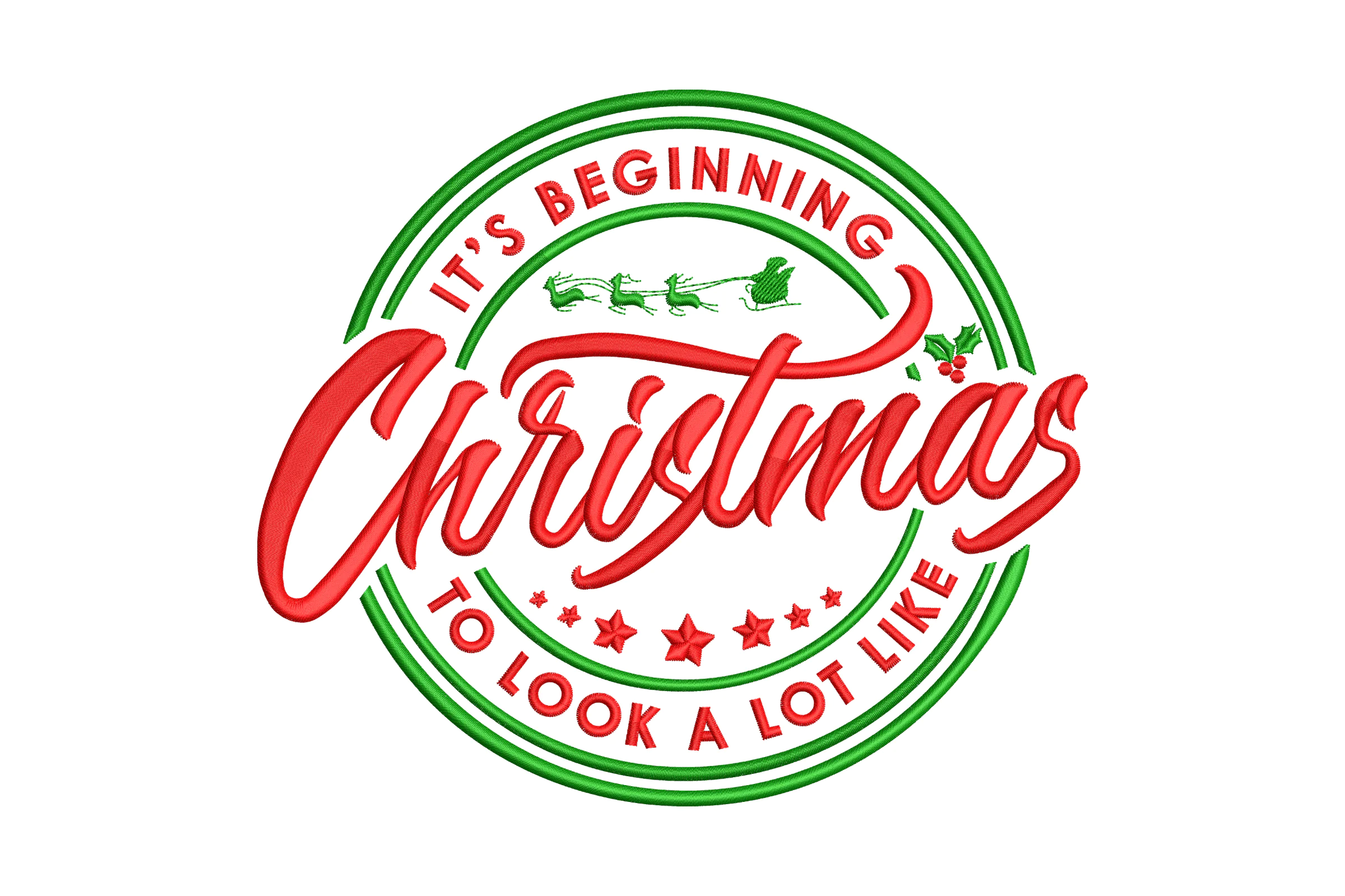 It's Beginning To Taste A Lot Like Christmas Machine Embroidery Design