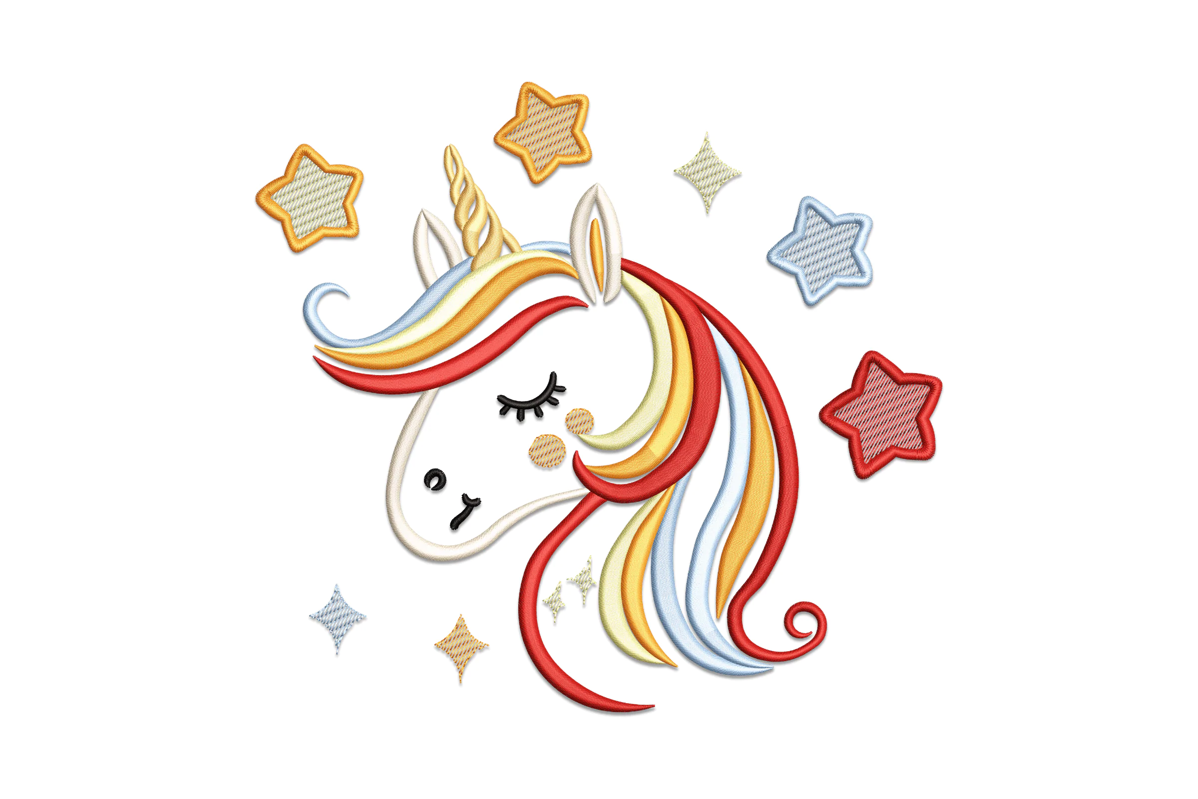 Unicorn Embroidery Design File