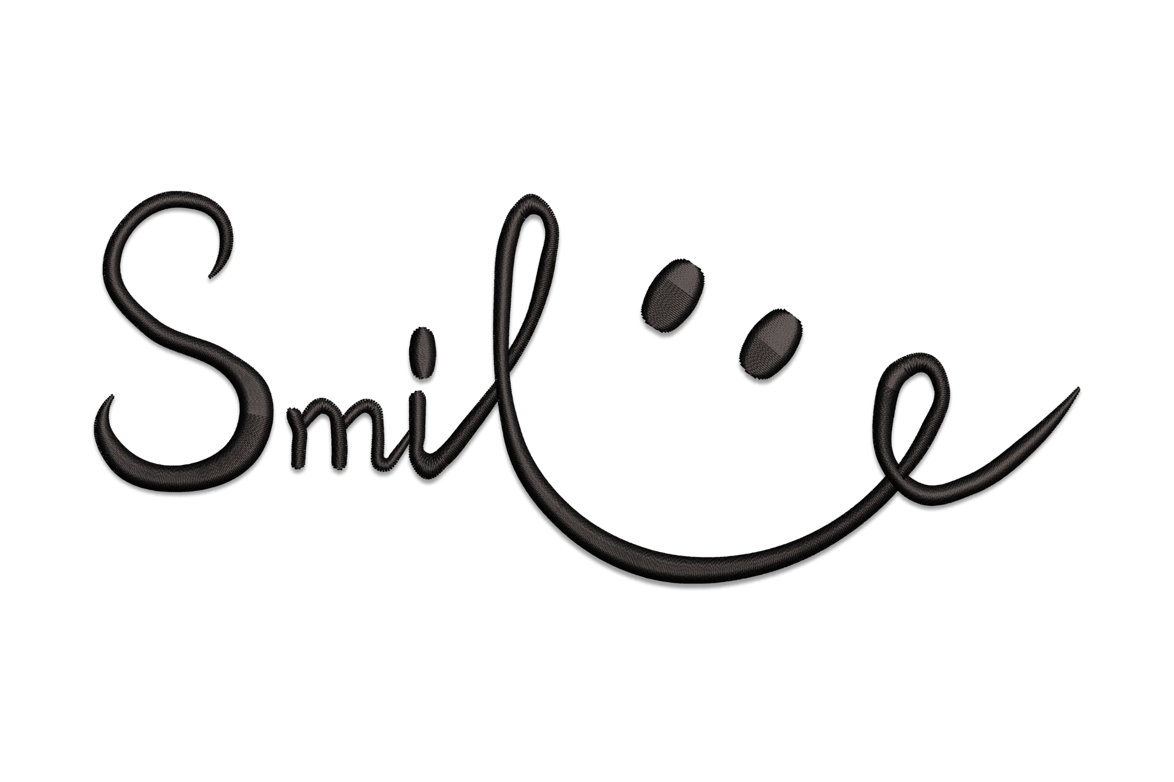 Smile Embroidery Design with Smiley Face