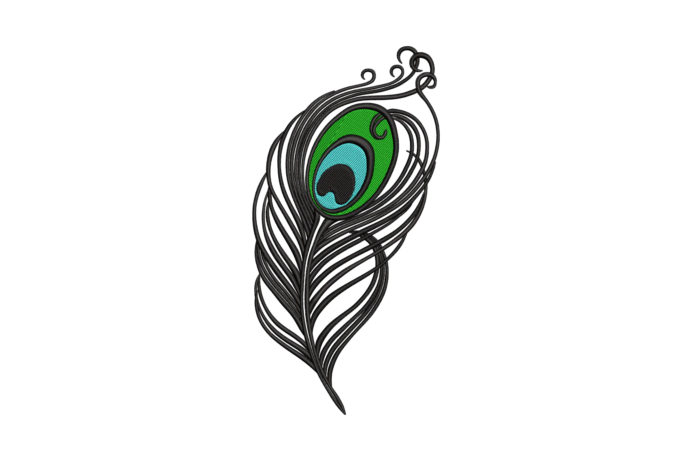 Peacock Feather Embroidery Design Pattern