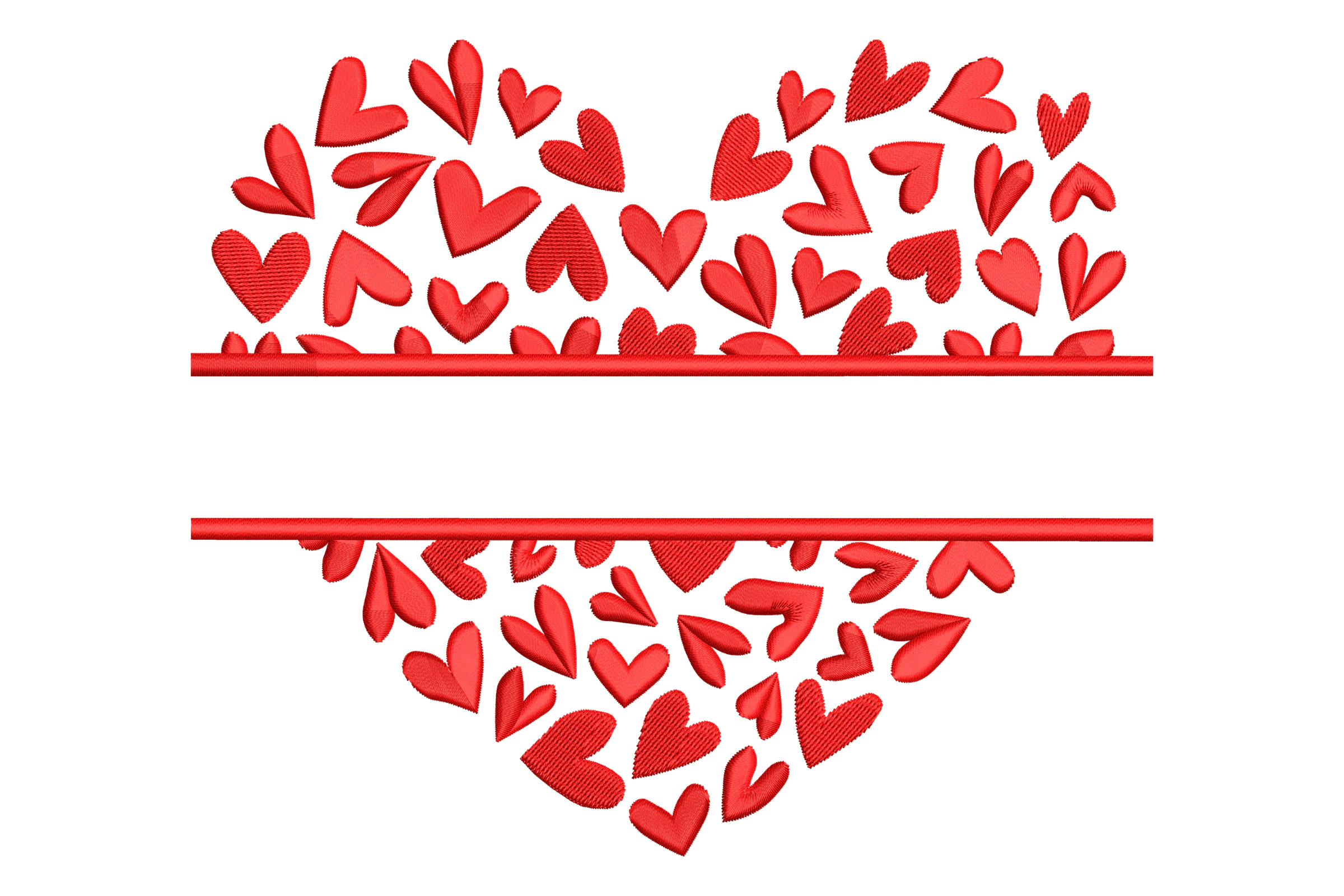 Heart Applique Embroidery Design