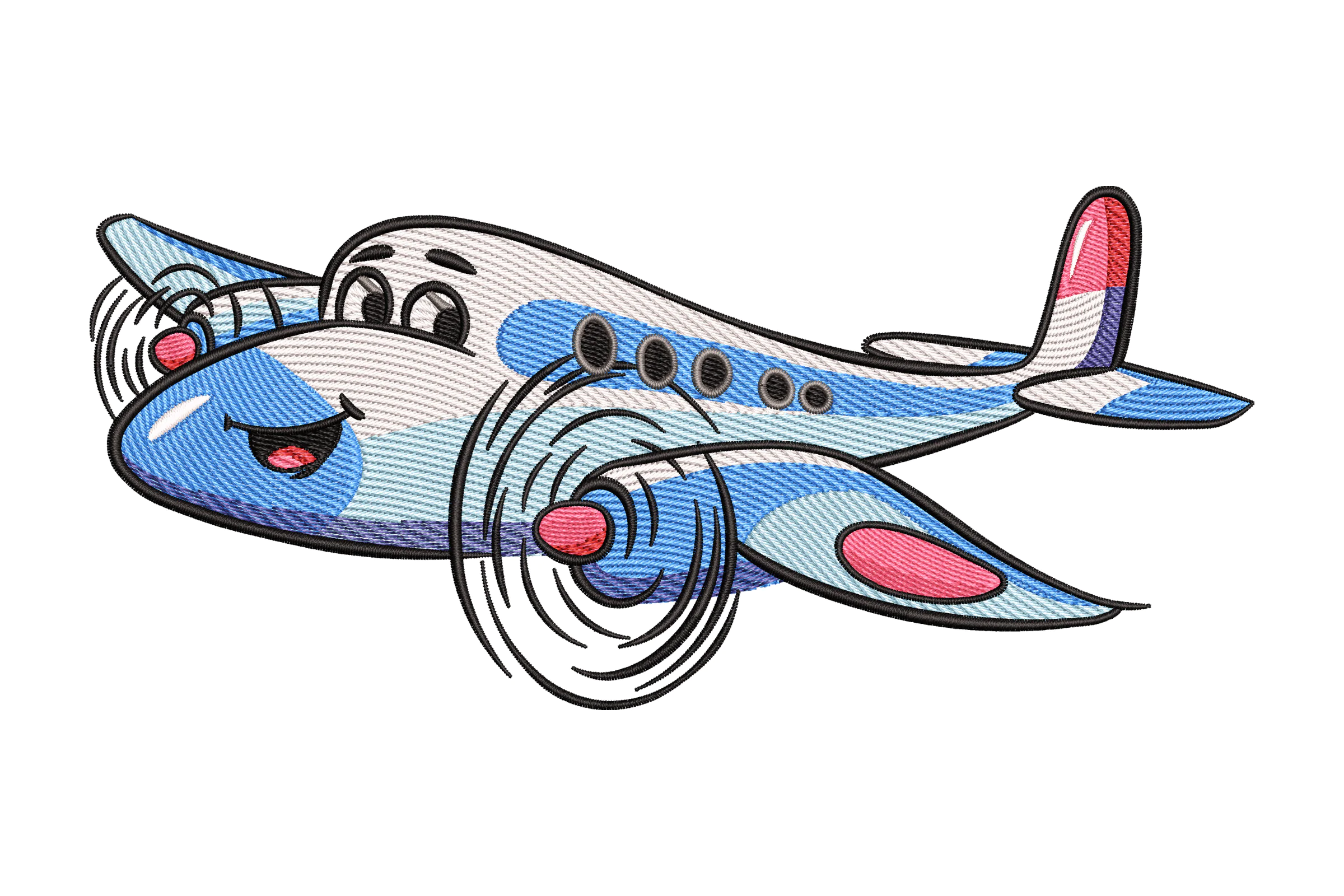 Cute and Playful Airplane for Kids Embroidery Design