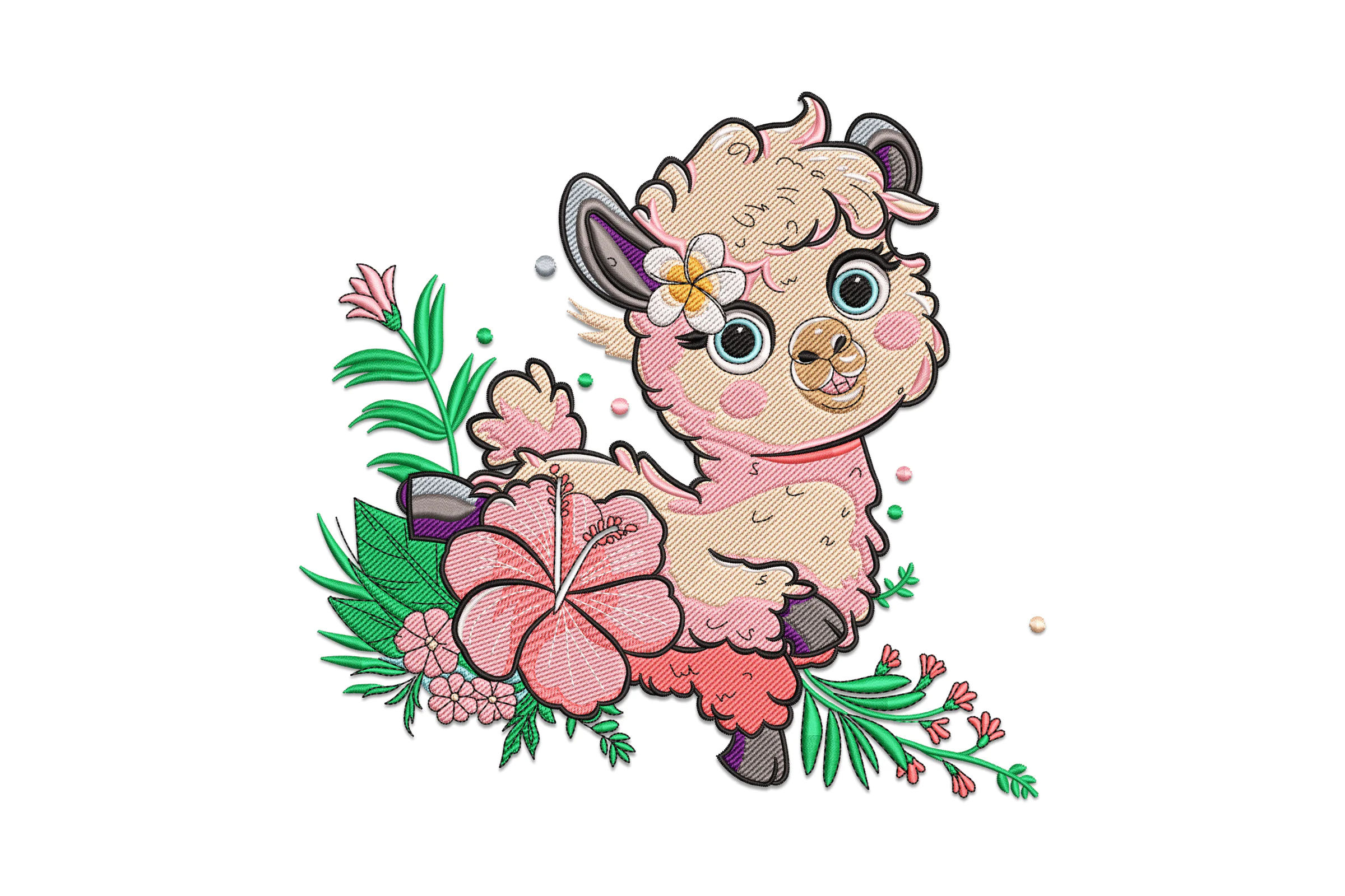 Llama Embroidery Design File