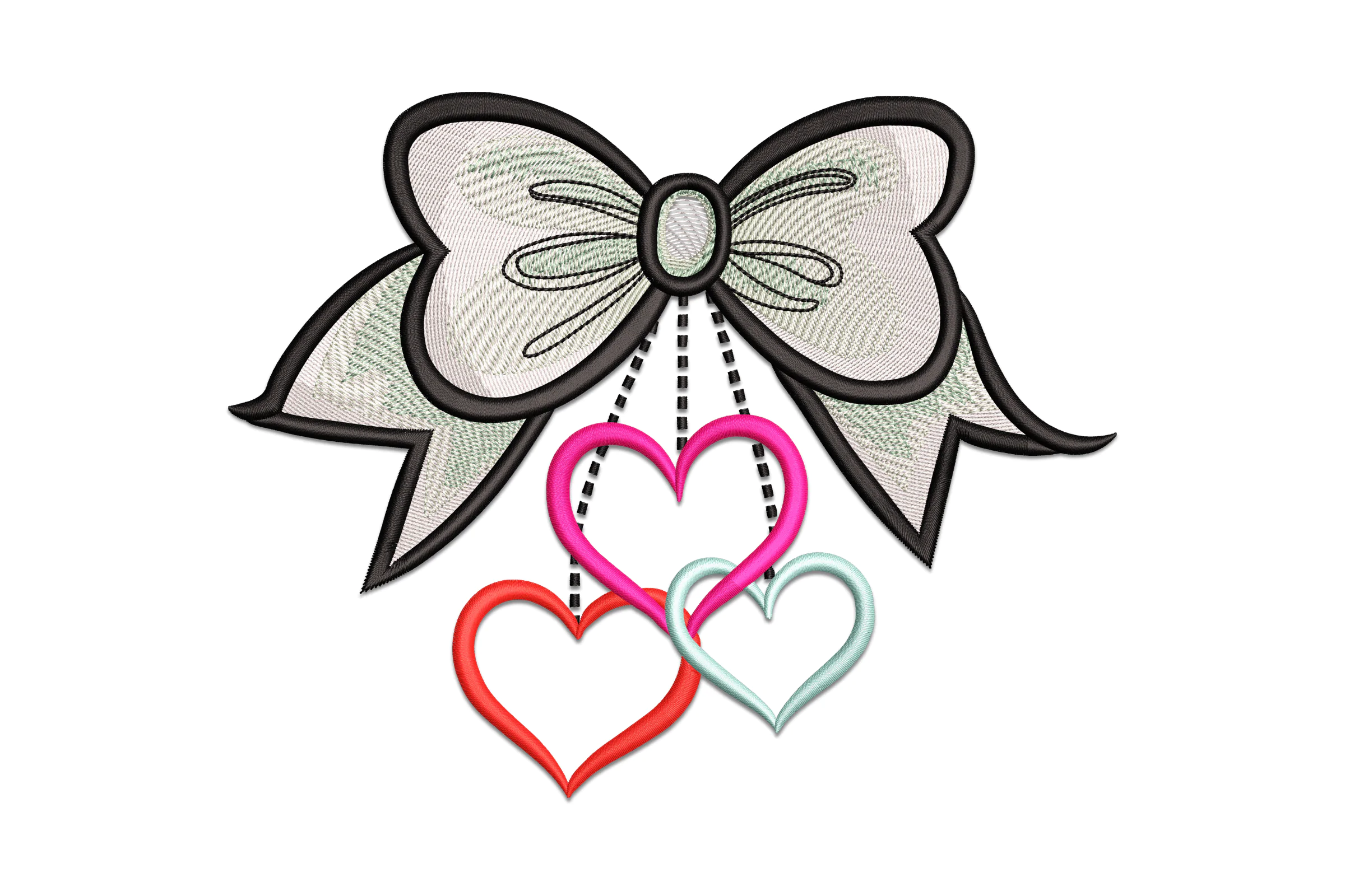 Lace With Hearts Embroidery Designs