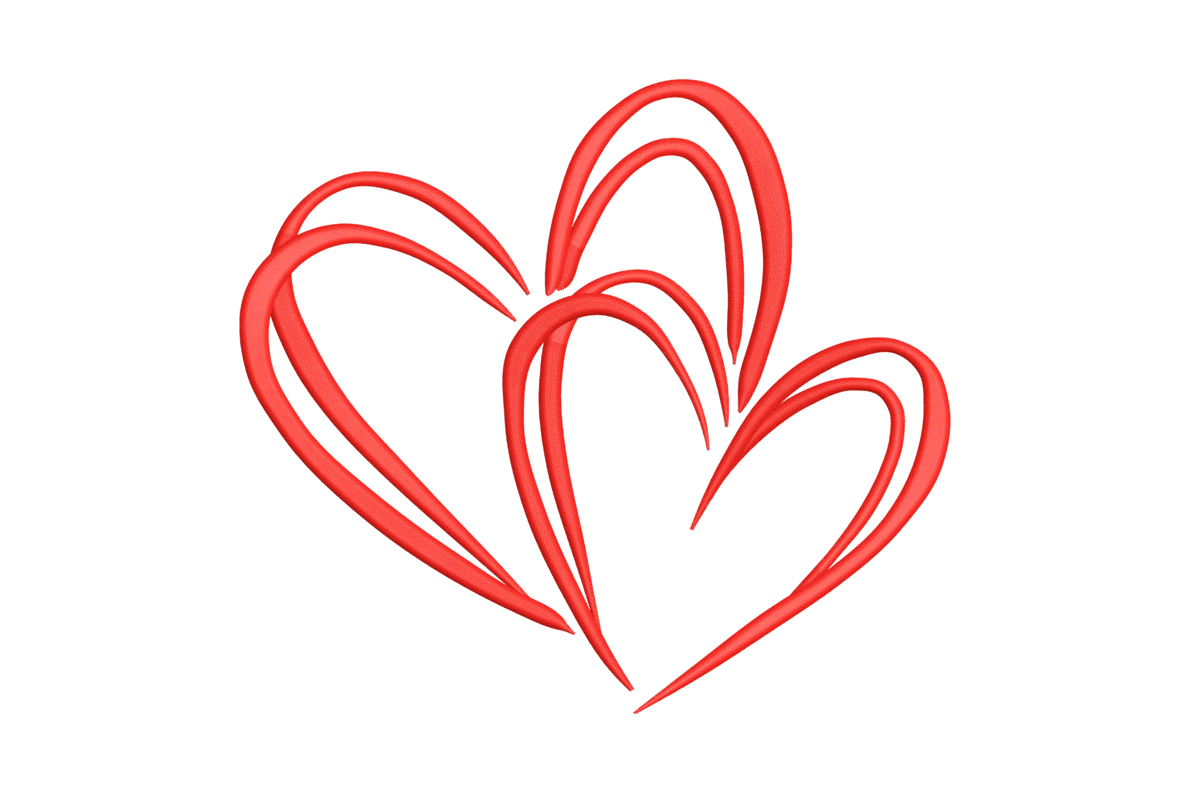 Heart Shapes Embroidery Design