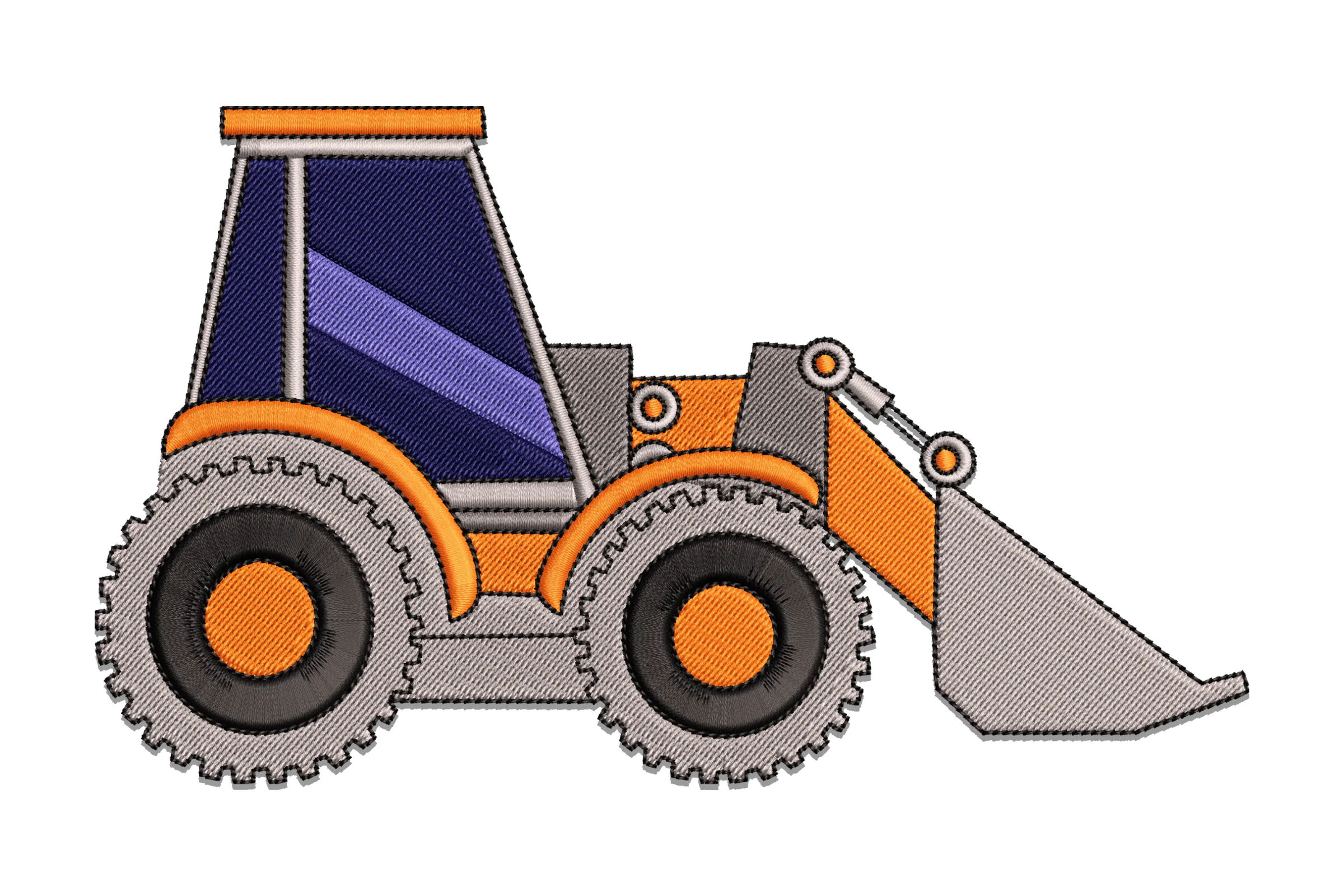 Wheel Loader Embroidery Design