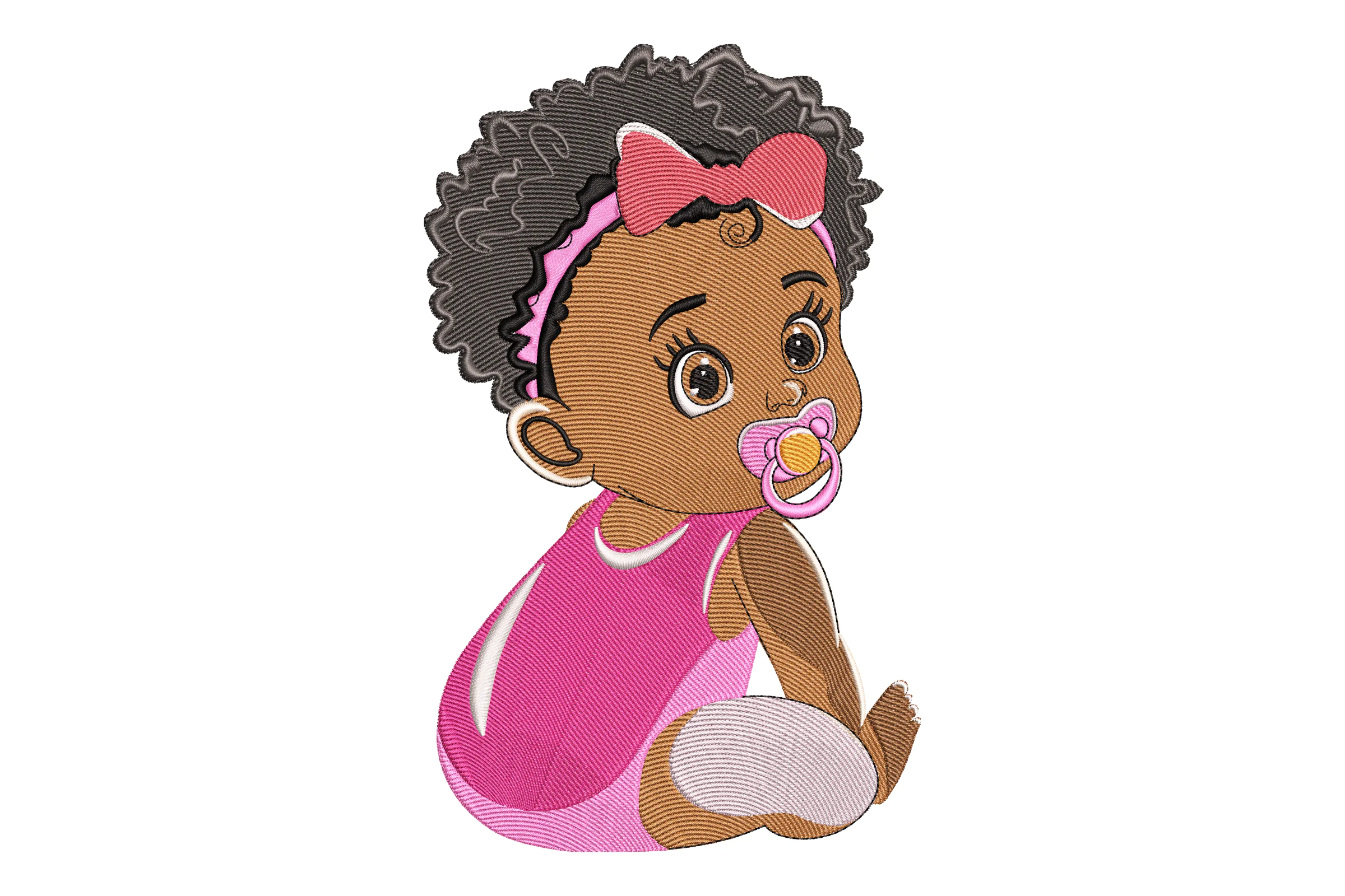 Cute Baby with Pacifier Embroidery Design