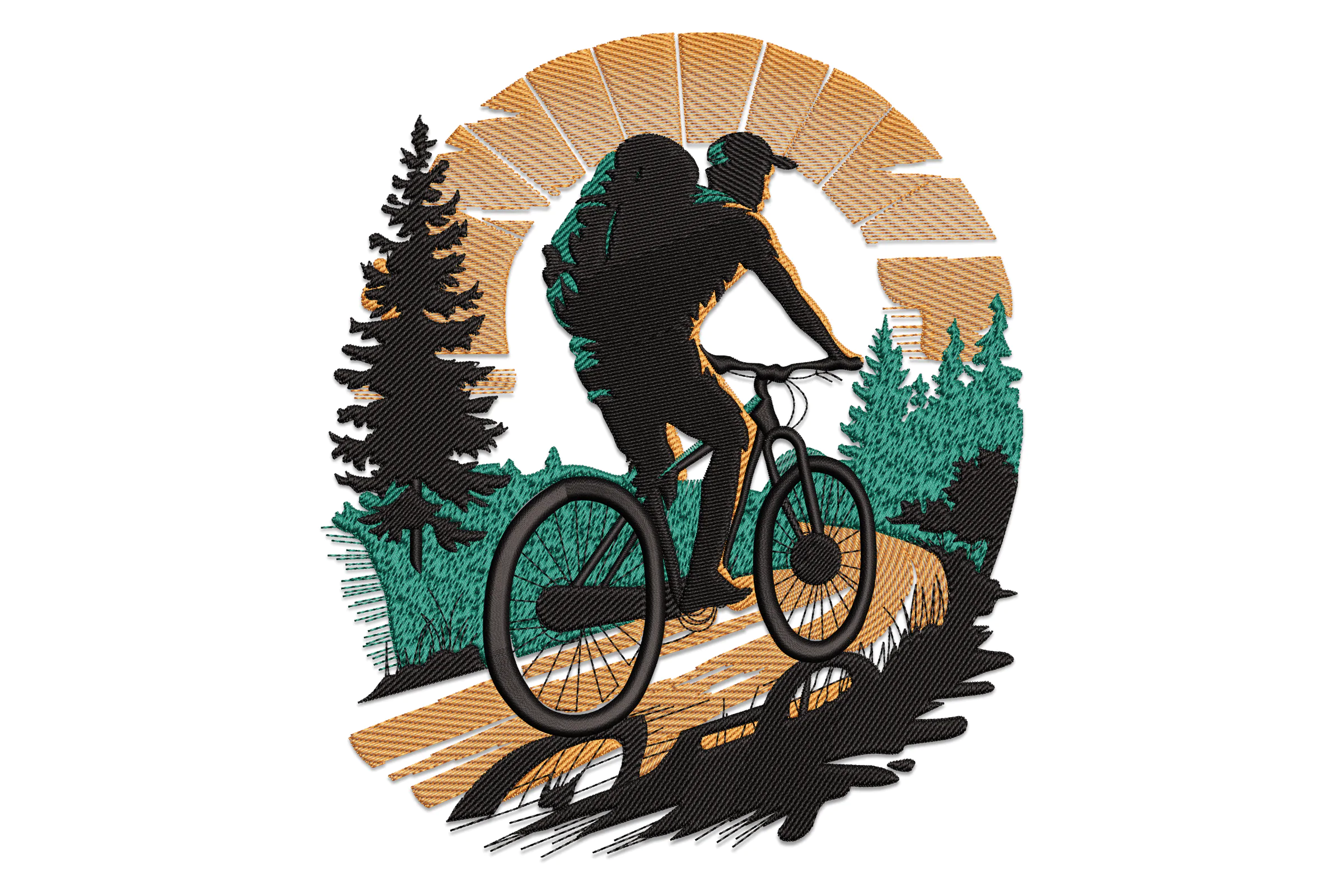 Mountain Bike Embroidery Design