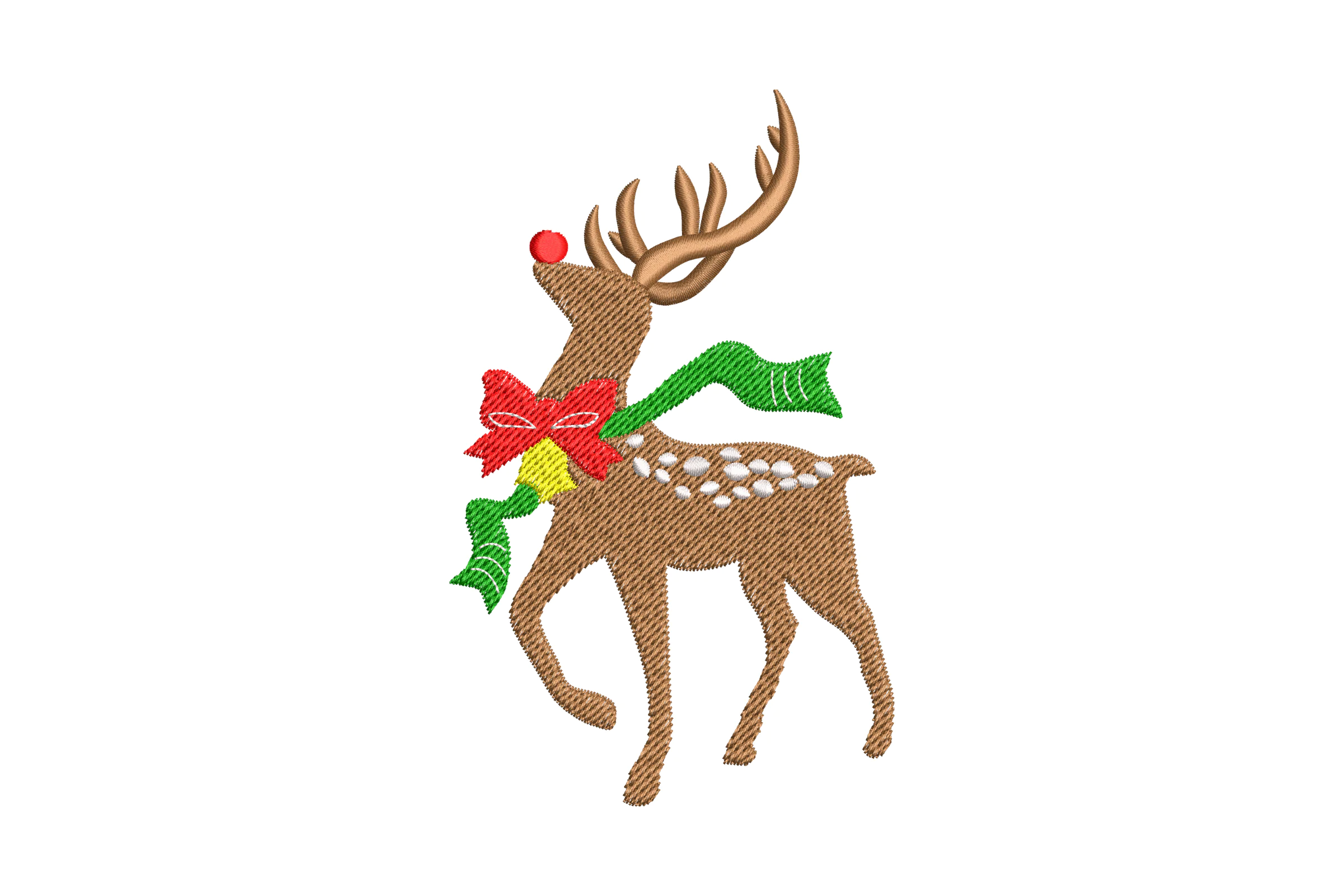 Reindeer Christmas Deer Embroidery File