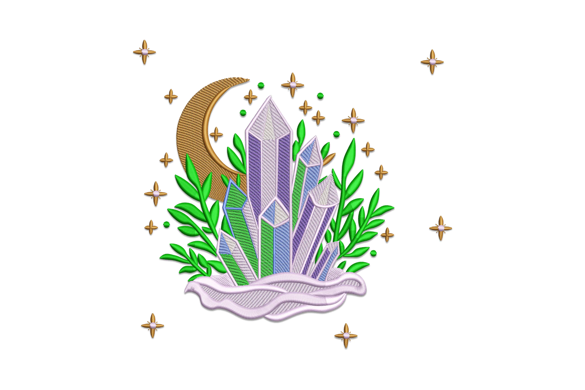 Crystal Machine Embroidery Design