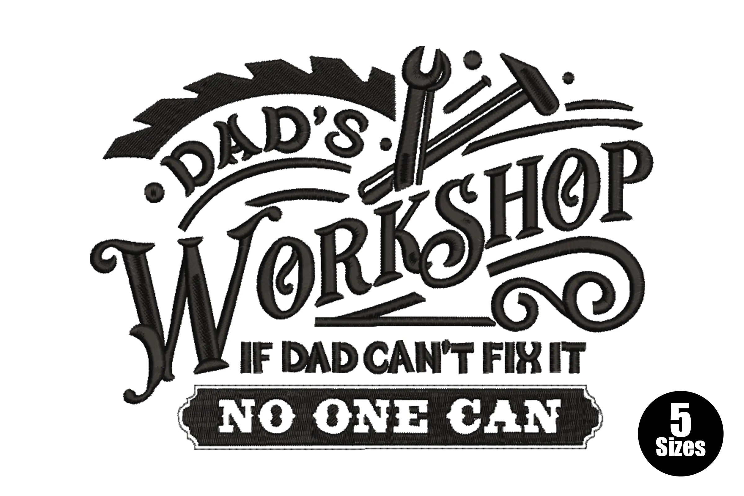 Dad's Workshop Embroidery Design
