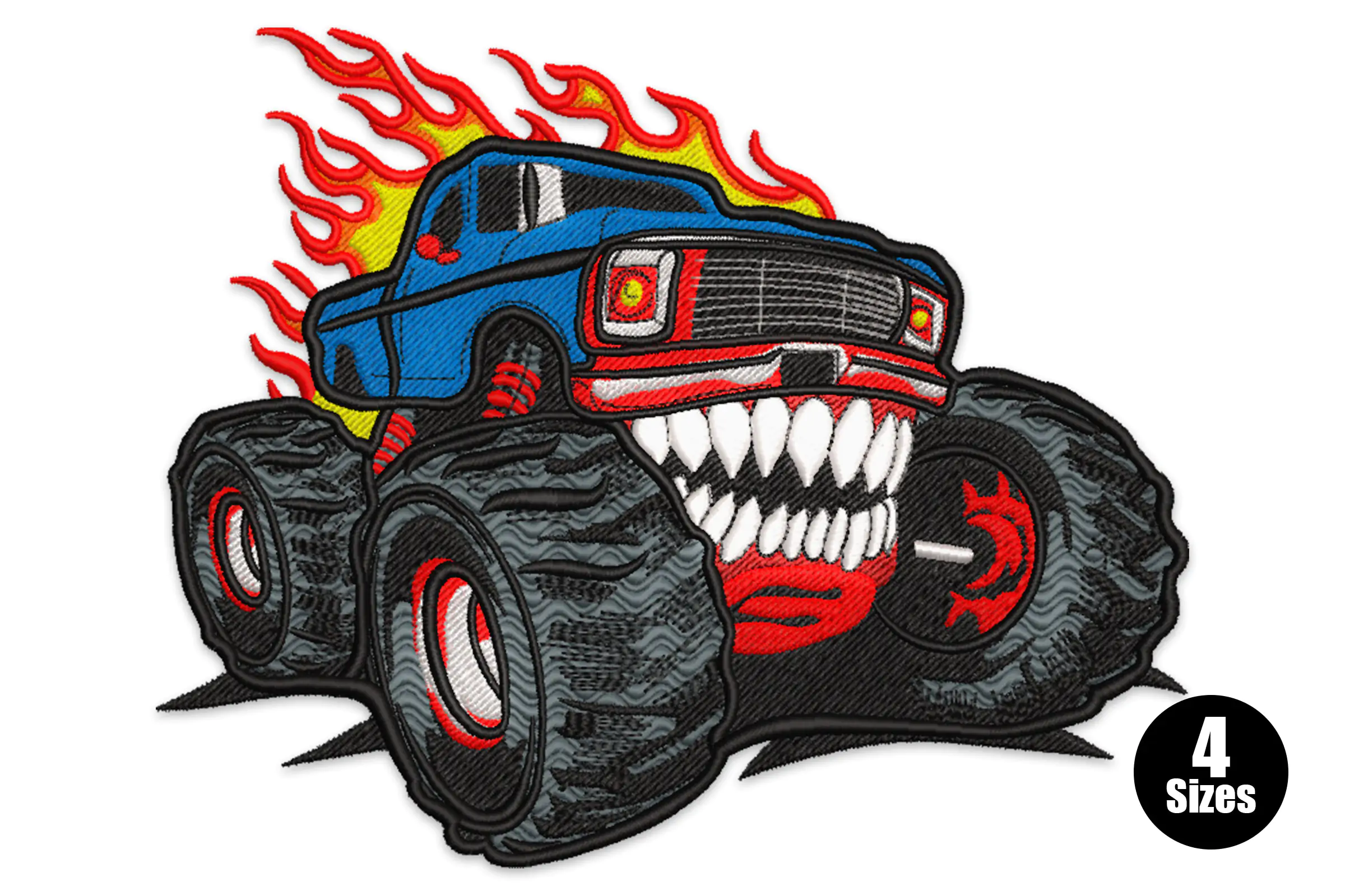 Monster Truck Embroidery Design