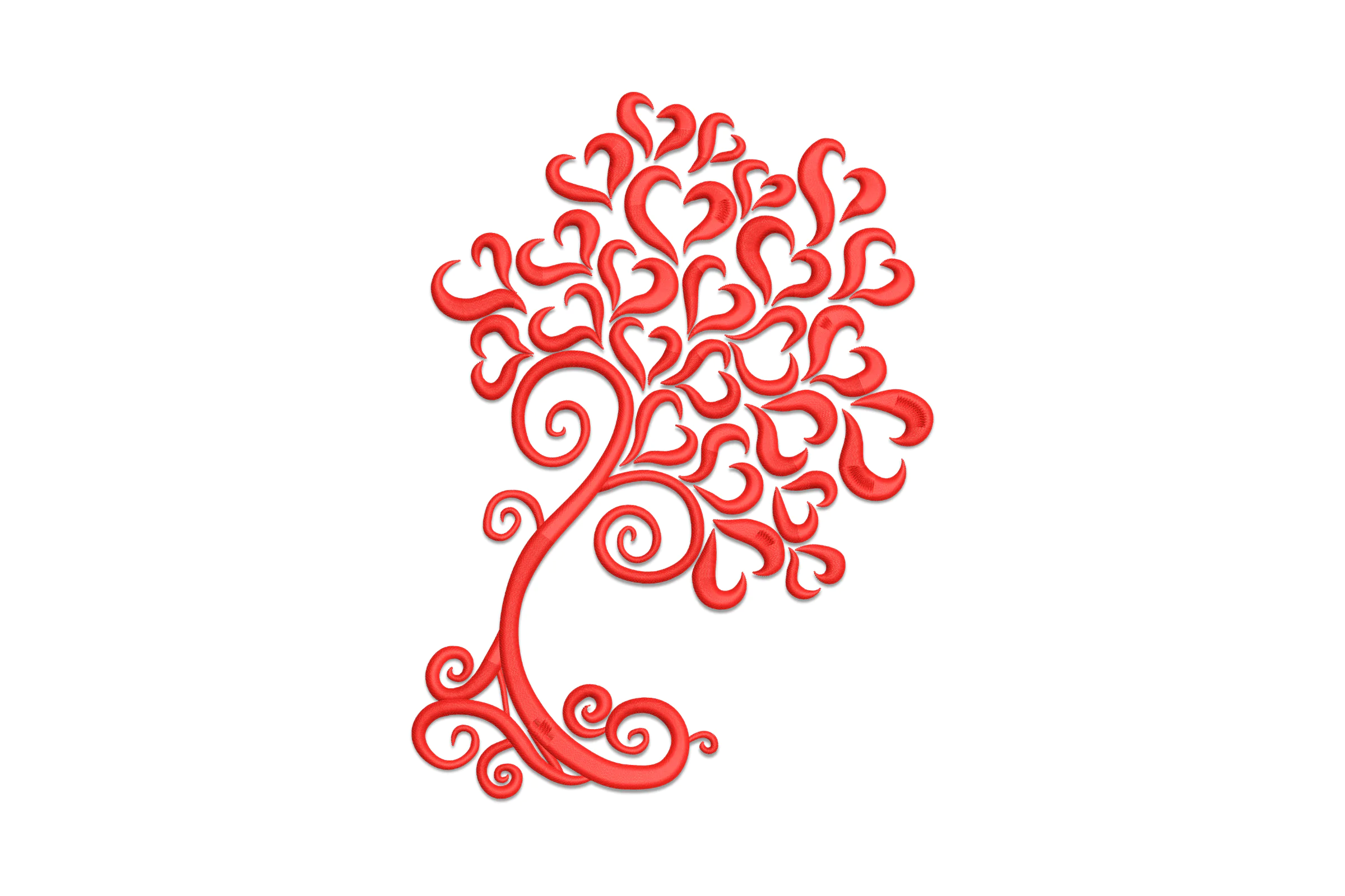 Valentine Heart Tree Embroidery Design