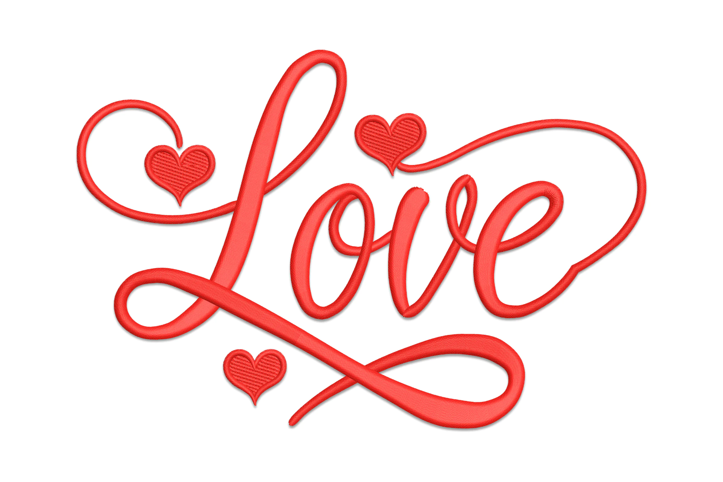 Valentine Love Heart Embroidery