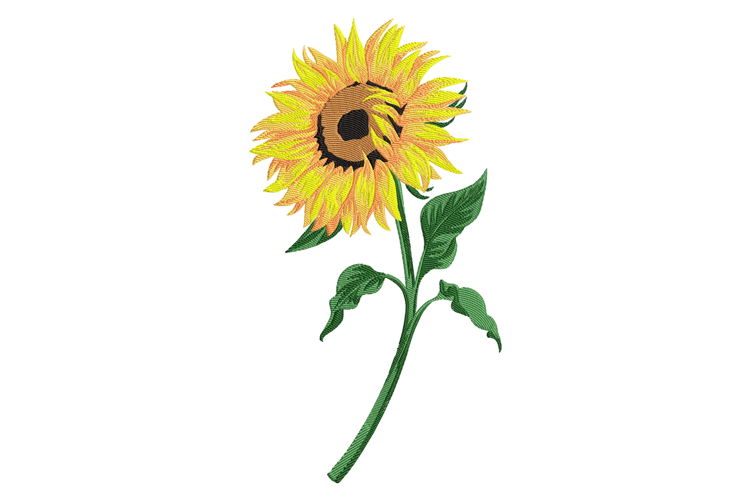 Sunflower Machine Embroidery Pattern