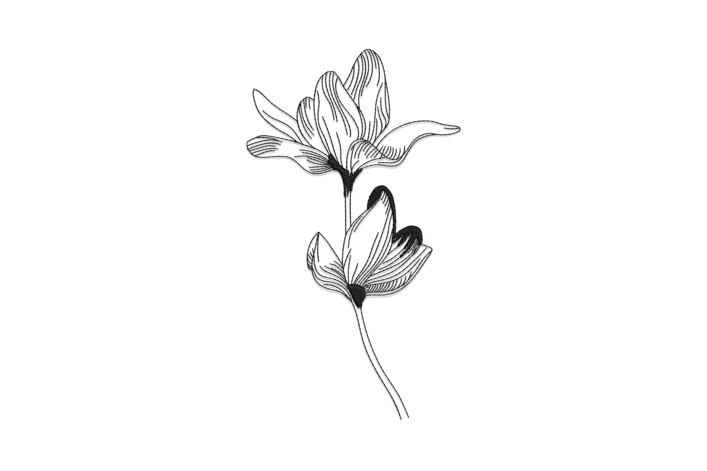 Magnolia Flower Embroidery Design