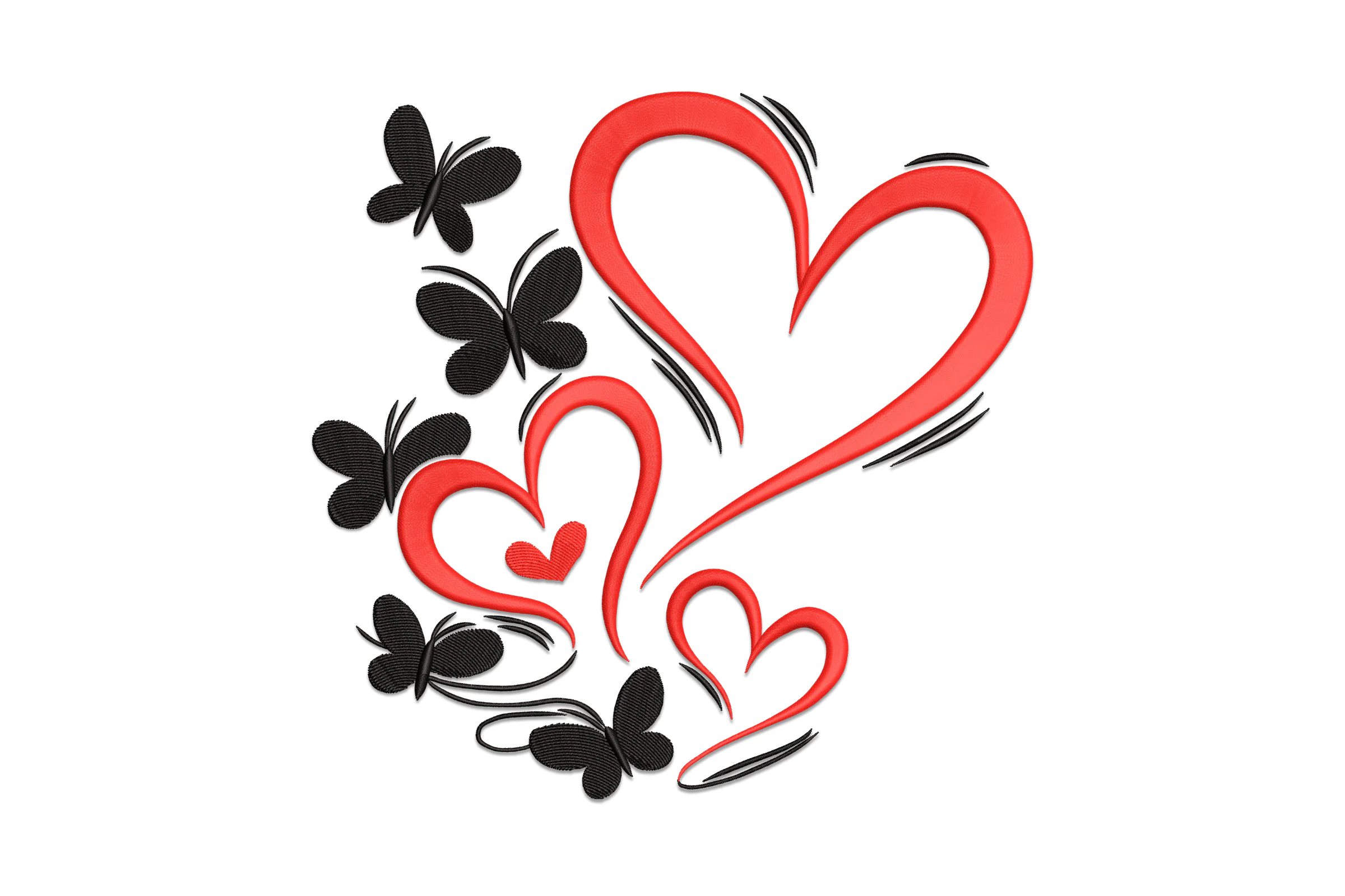 Heart With Butterfly Digital Embroidery File