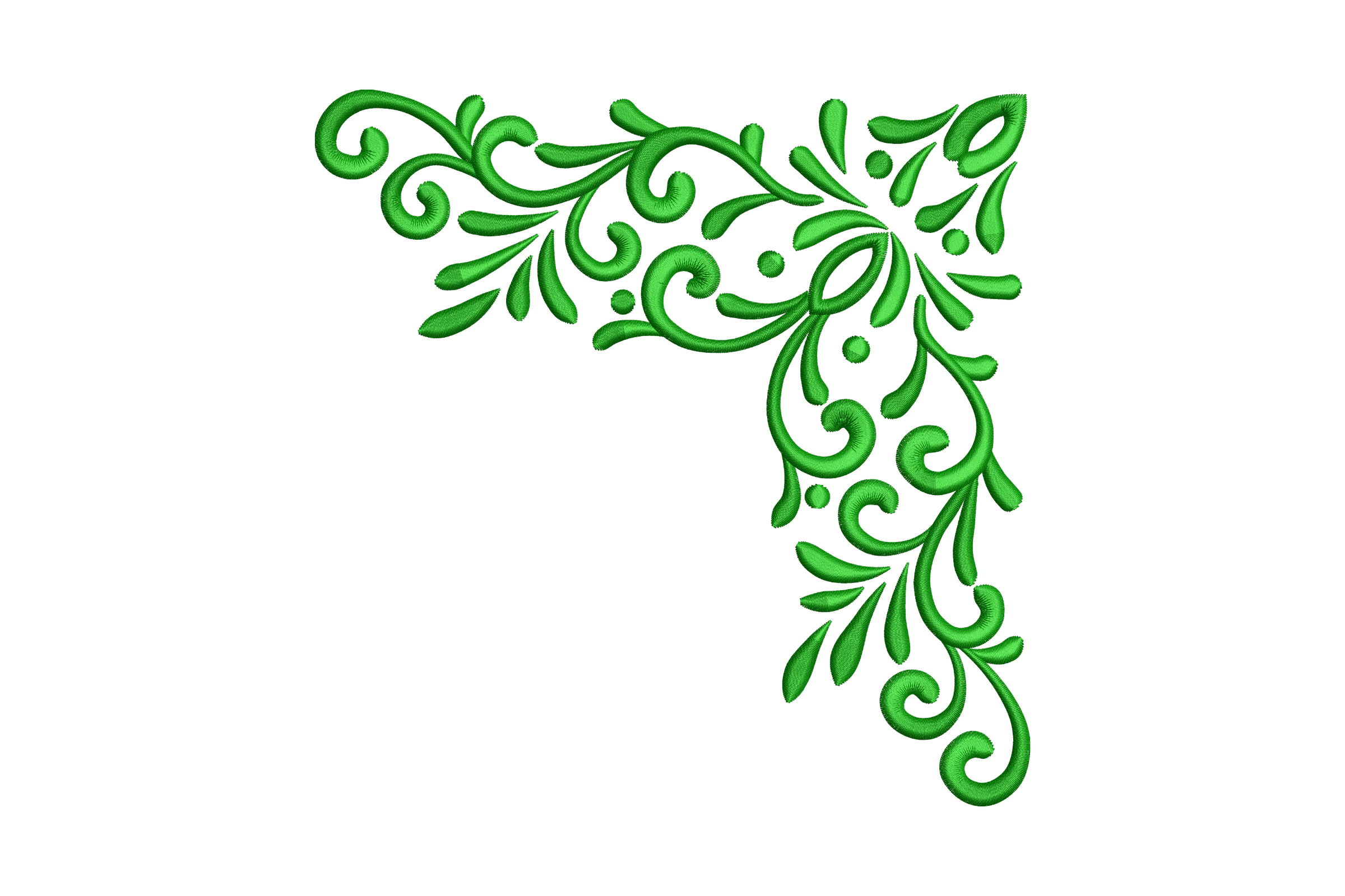 Floral Corner Embroidery File