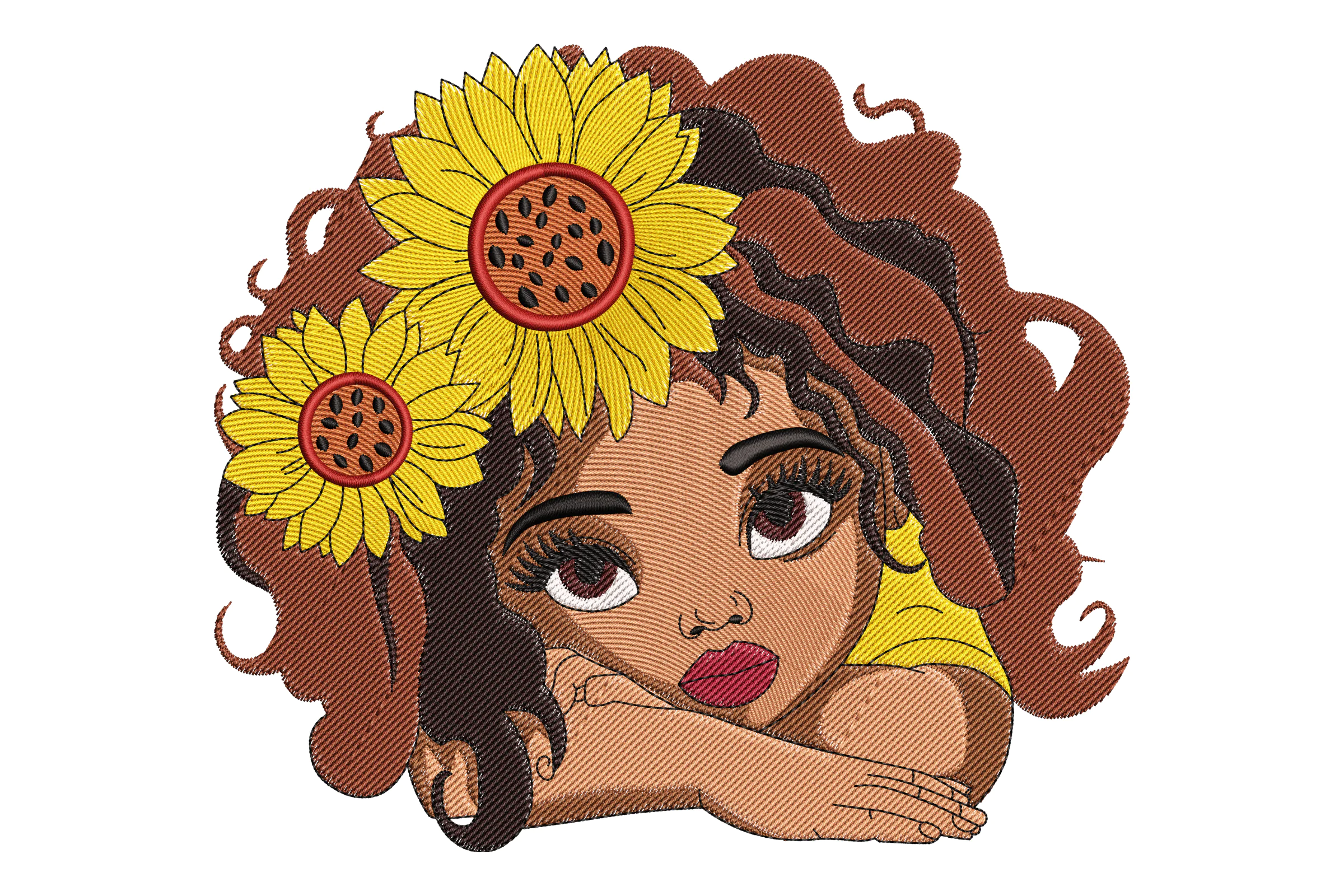 Sunflower Beauty Embroidery Design