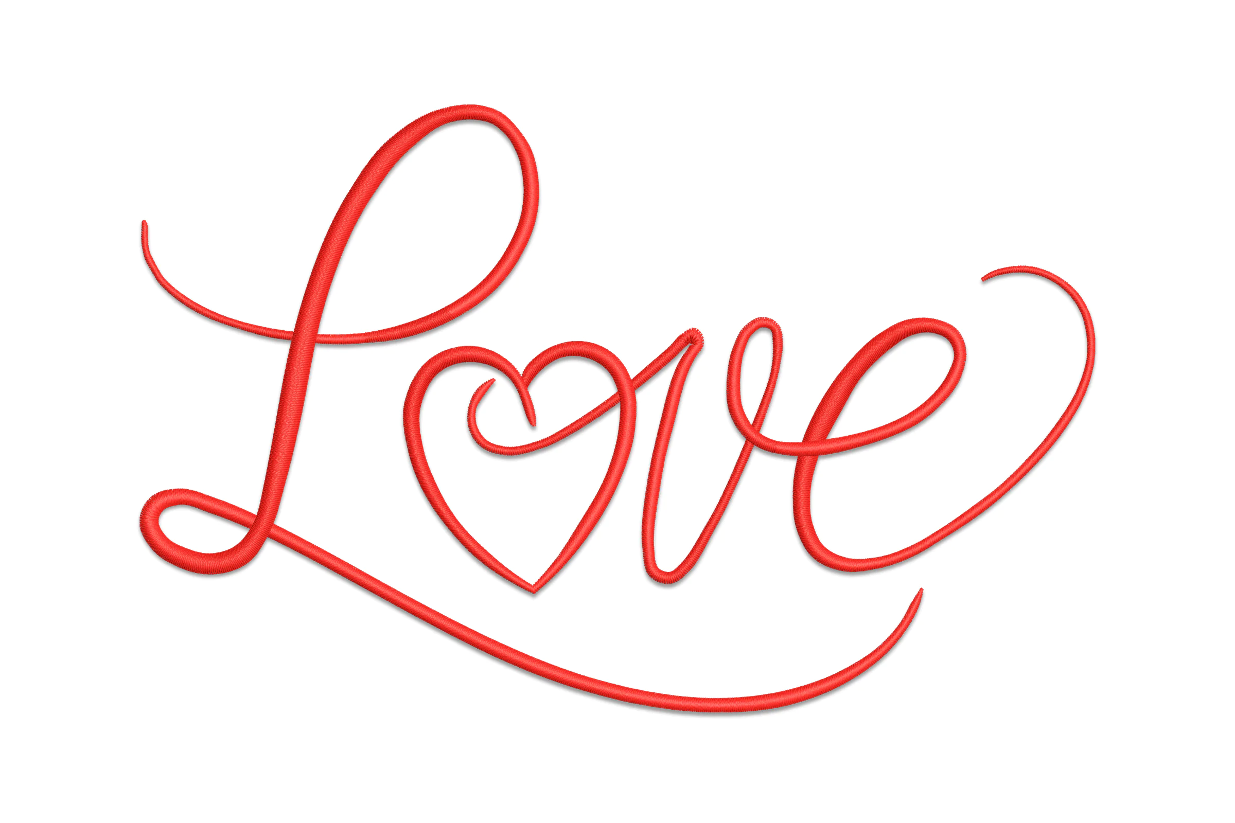 Love Word Embroidery Design