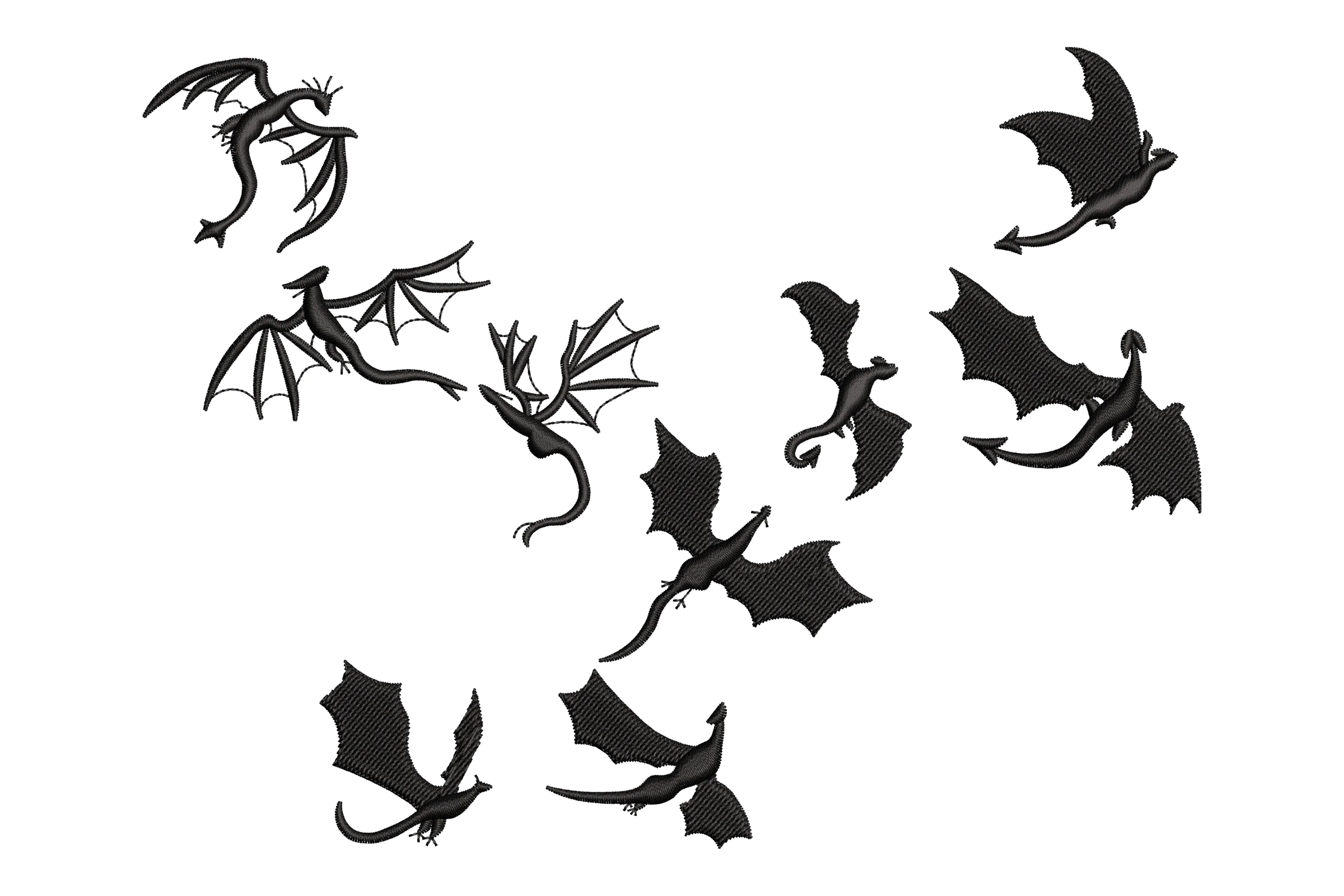 Dragons Embroidery Design
