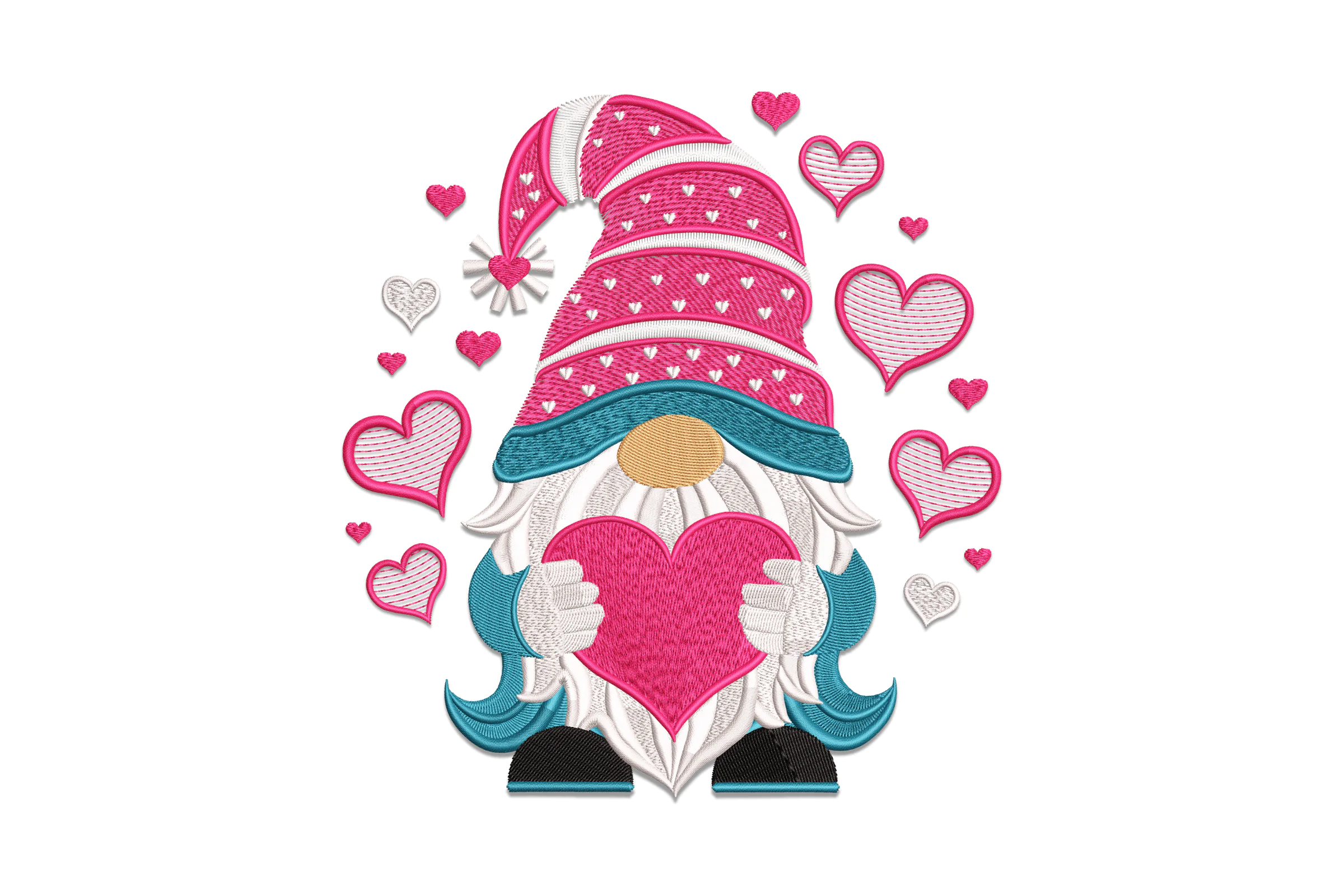 Gnome with Heart Embroidery Design