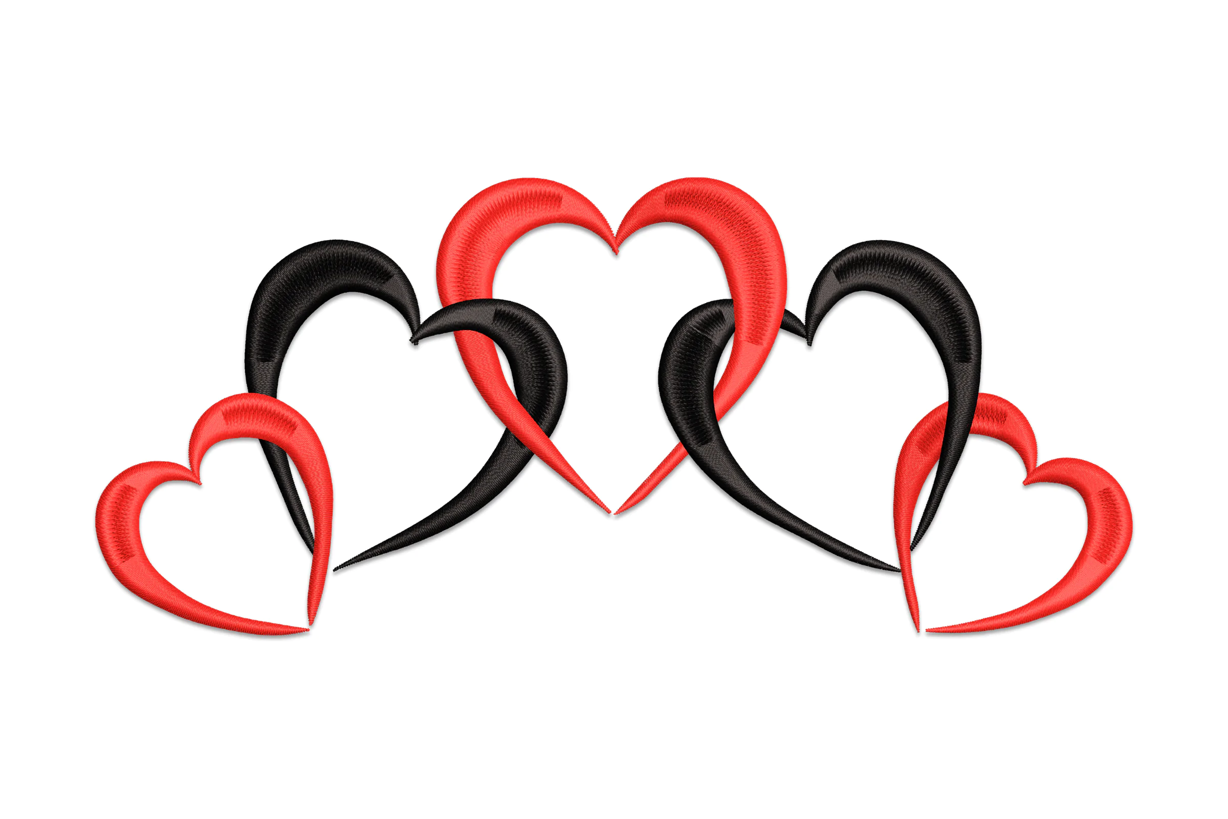 Valentine Love Chain Embroidery Design