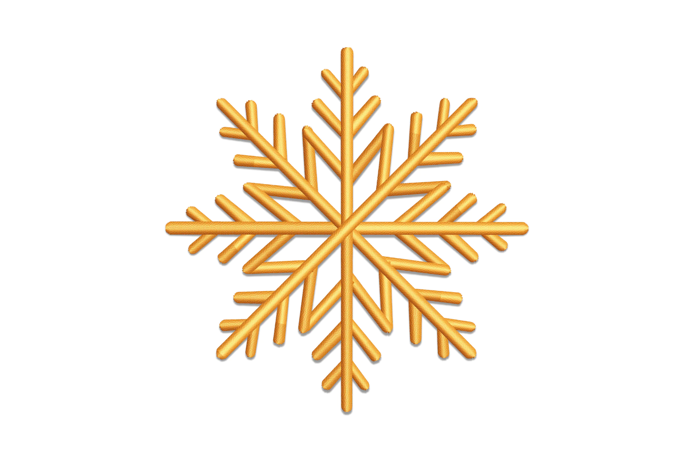 Golden Snowflake Embroidery Design File