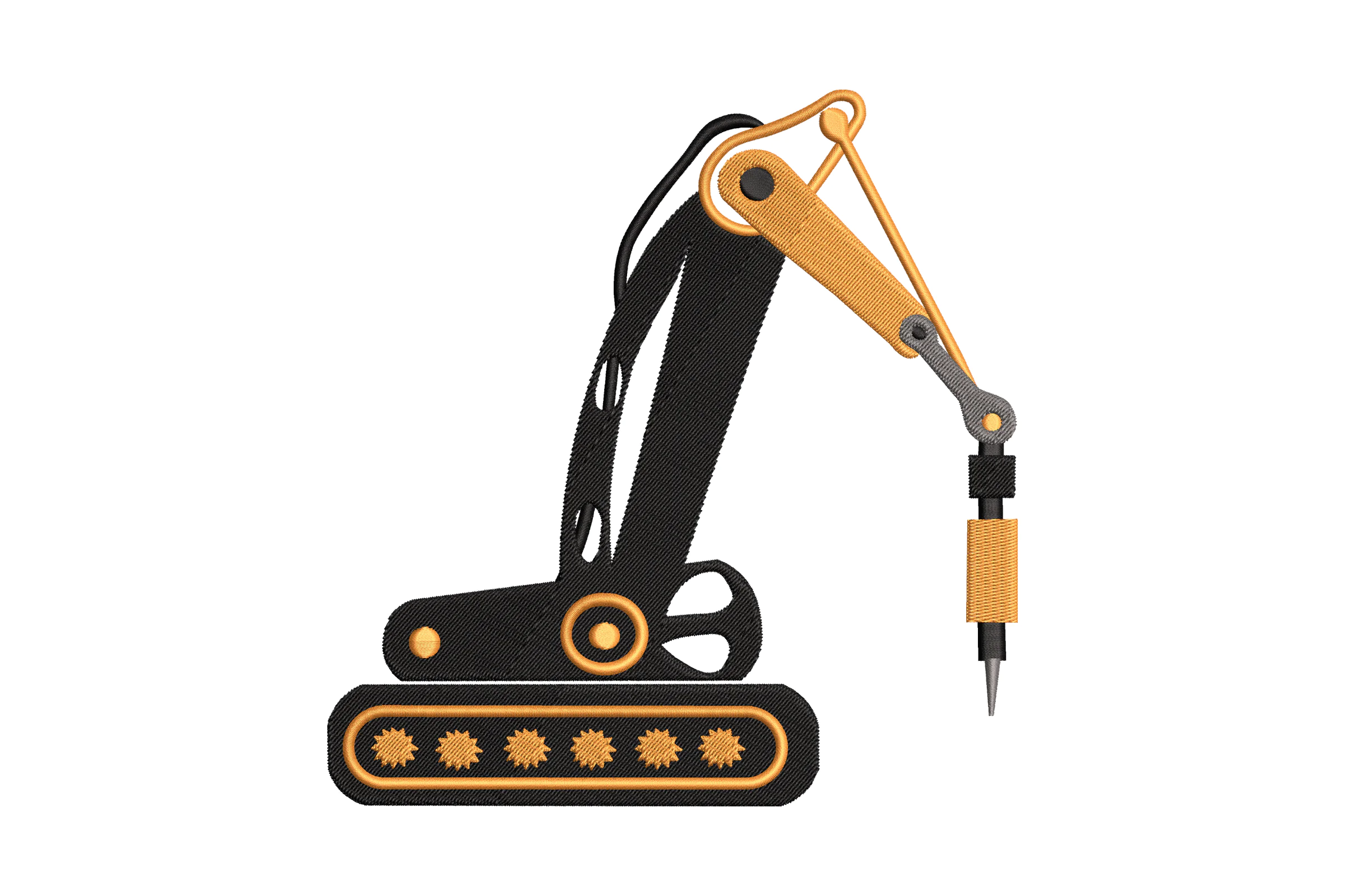 Excavator Construction Machine Embroidery Design File