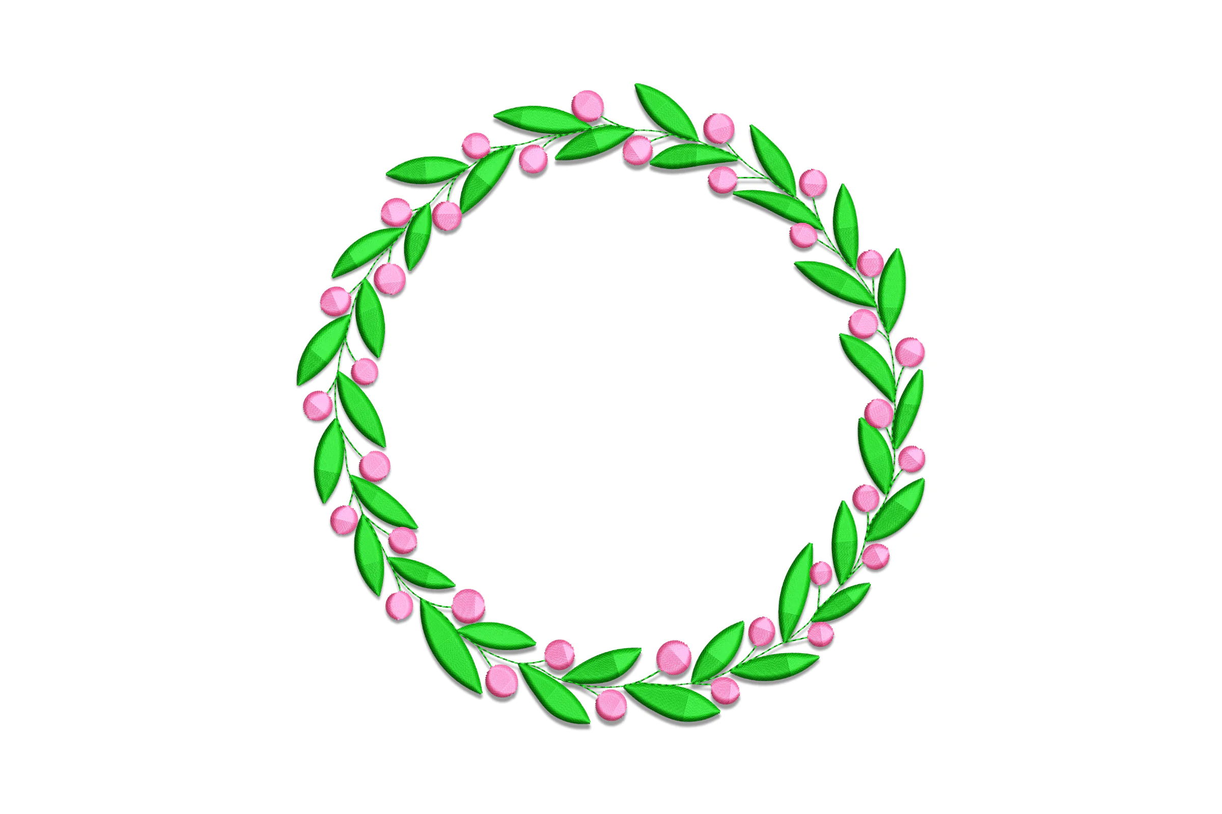 Floral Wreath Machine Embroidery Design