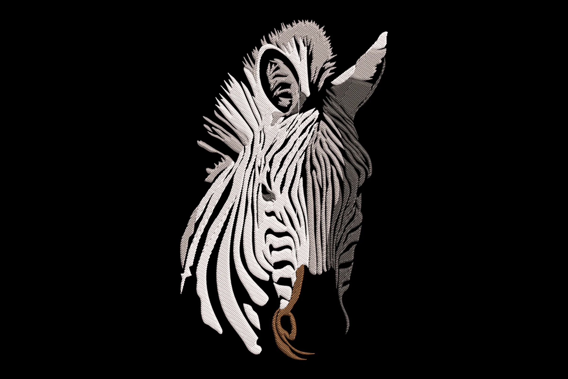 Zebra Head Embroidery Design