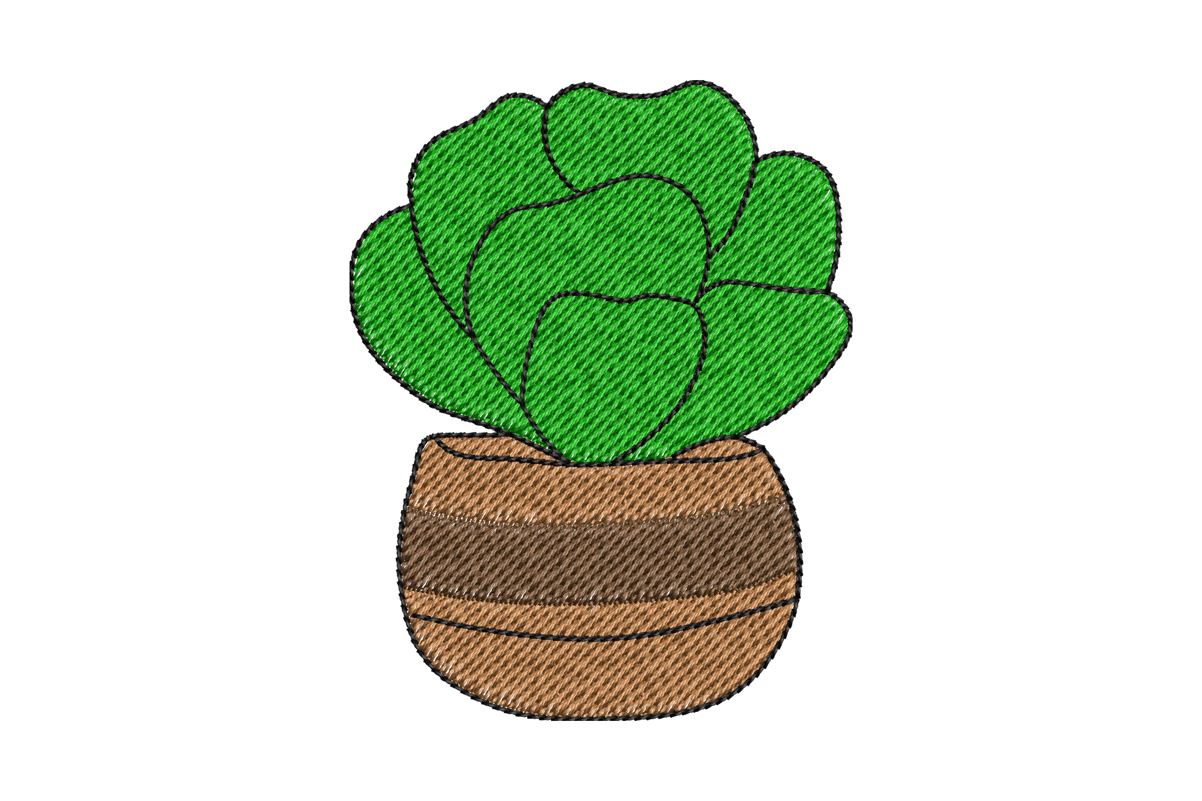 Potted Plant Machine  Embroidery Design