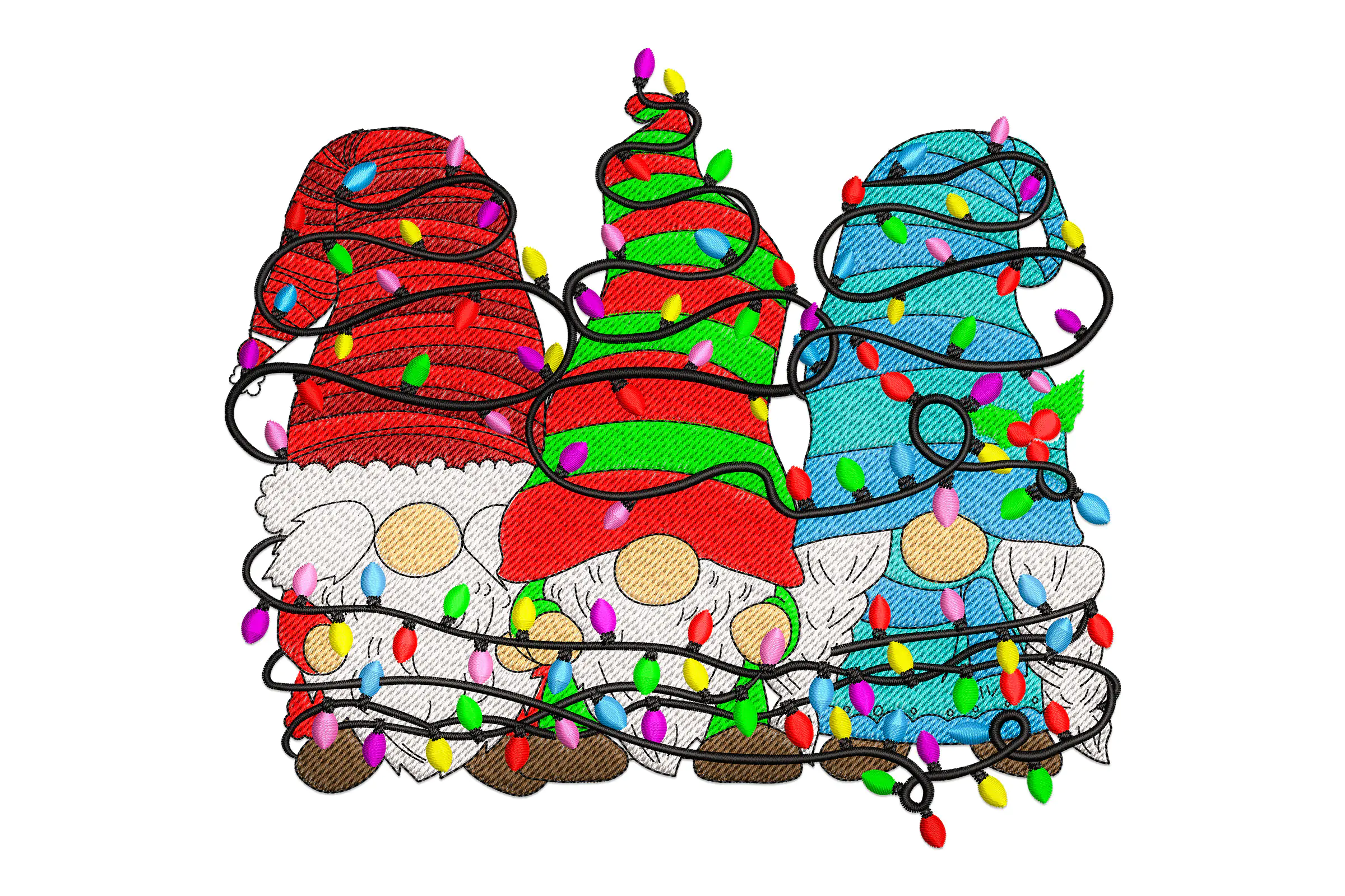 Gnome Digital Machine Embroidery Design Christmas