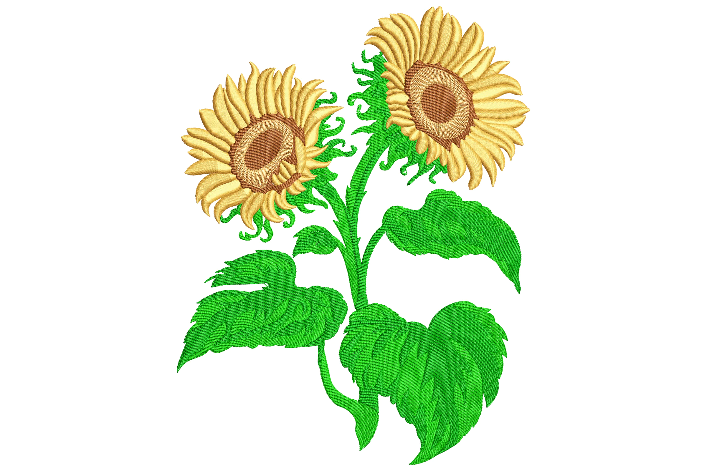 Sunflower Pair Embroidery Design