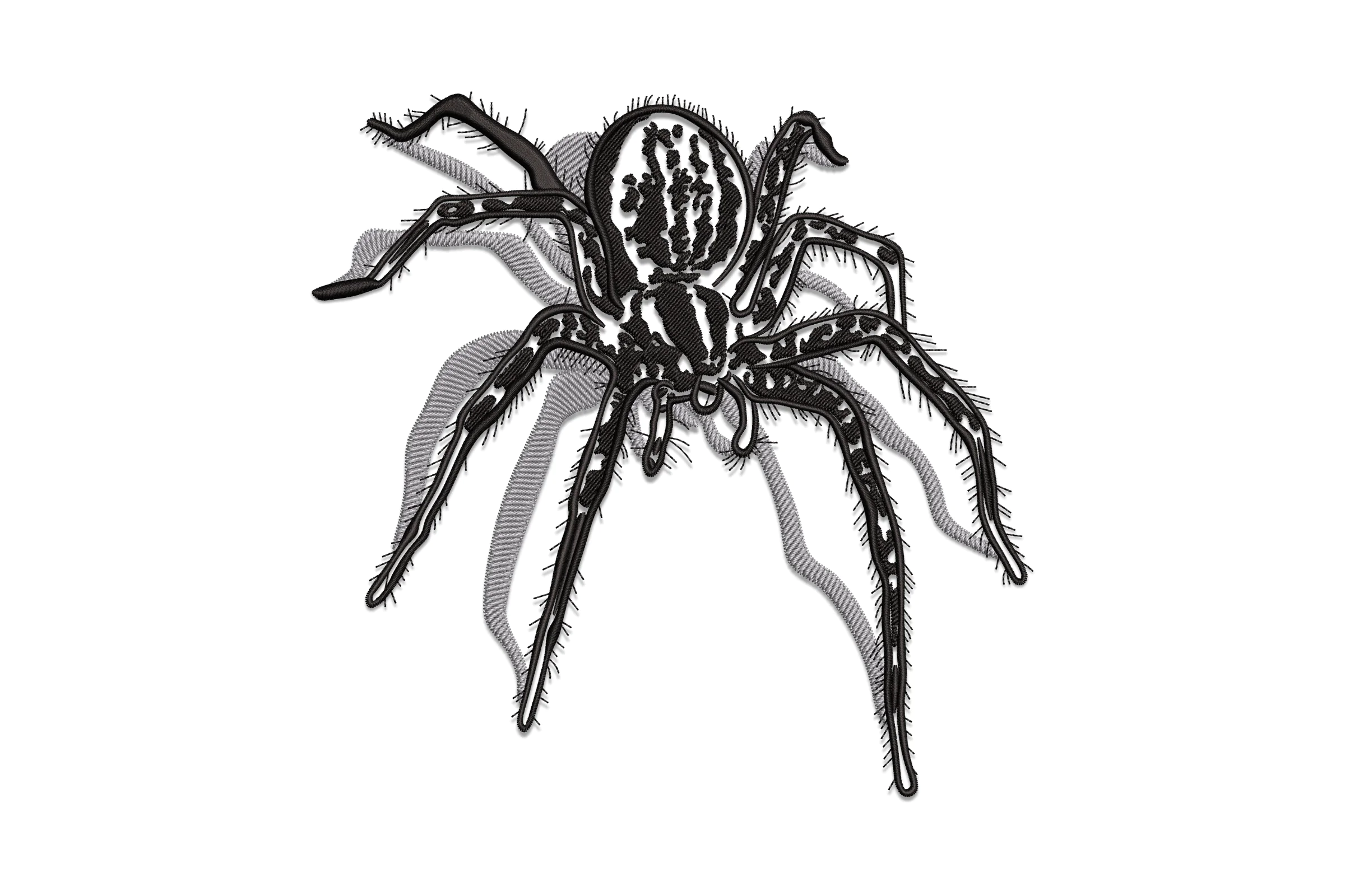 Lifelike Spider Embroidery Design
