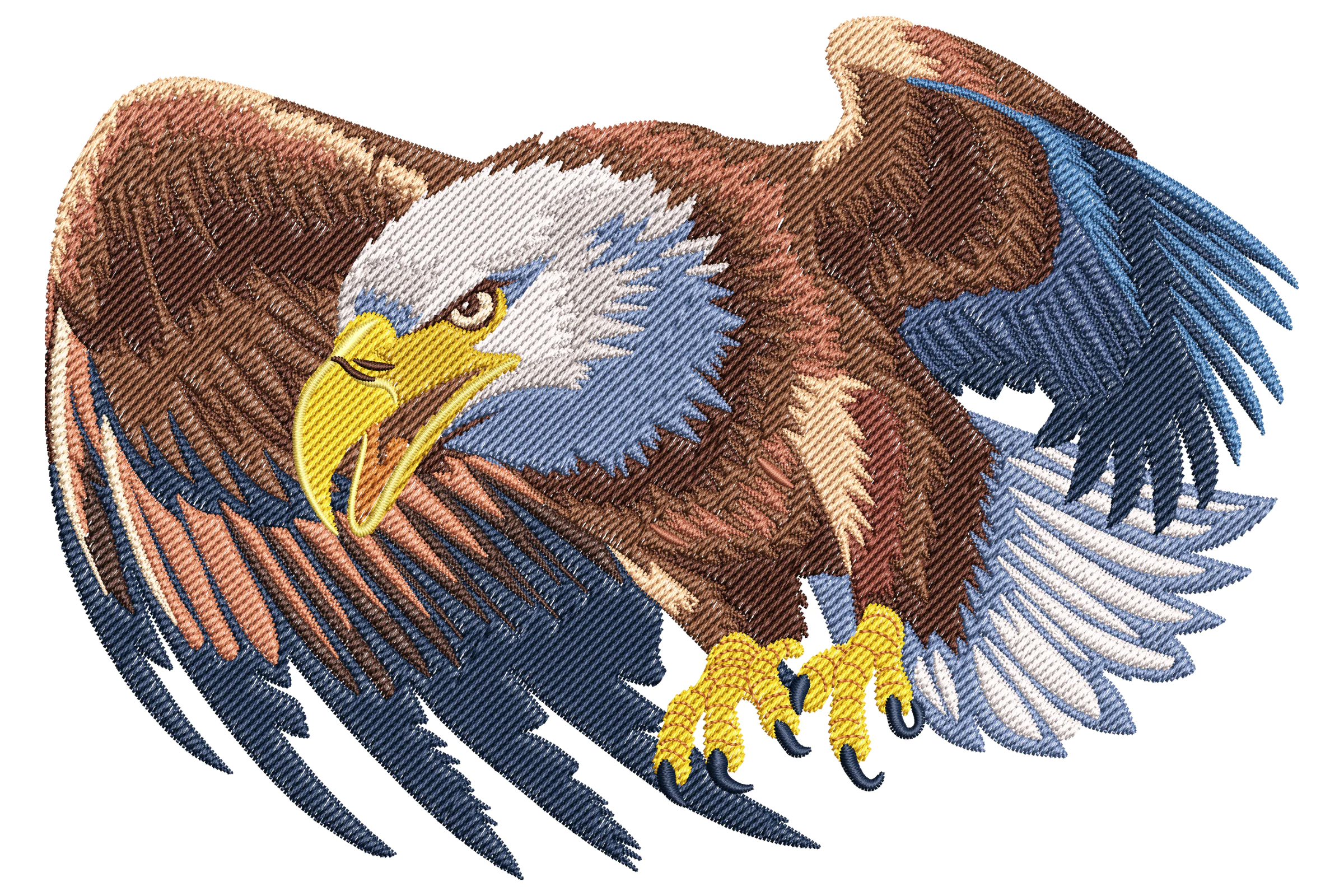 Majestic Bald Eagle Embroidery Design