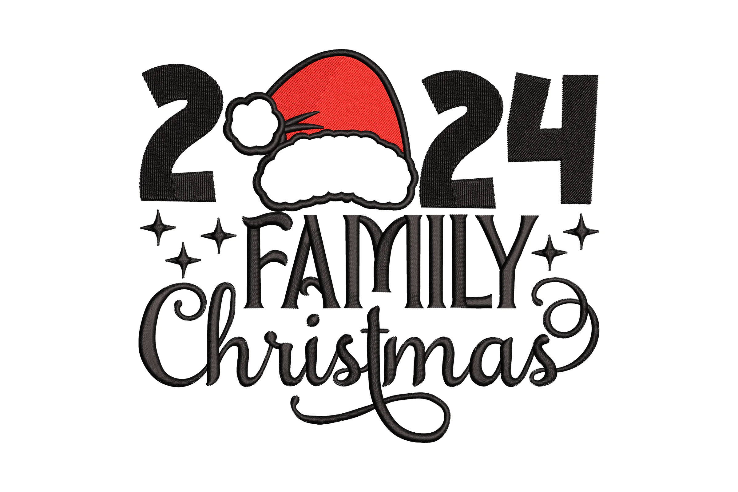 Family Christmas 2024 Embroidery Design
