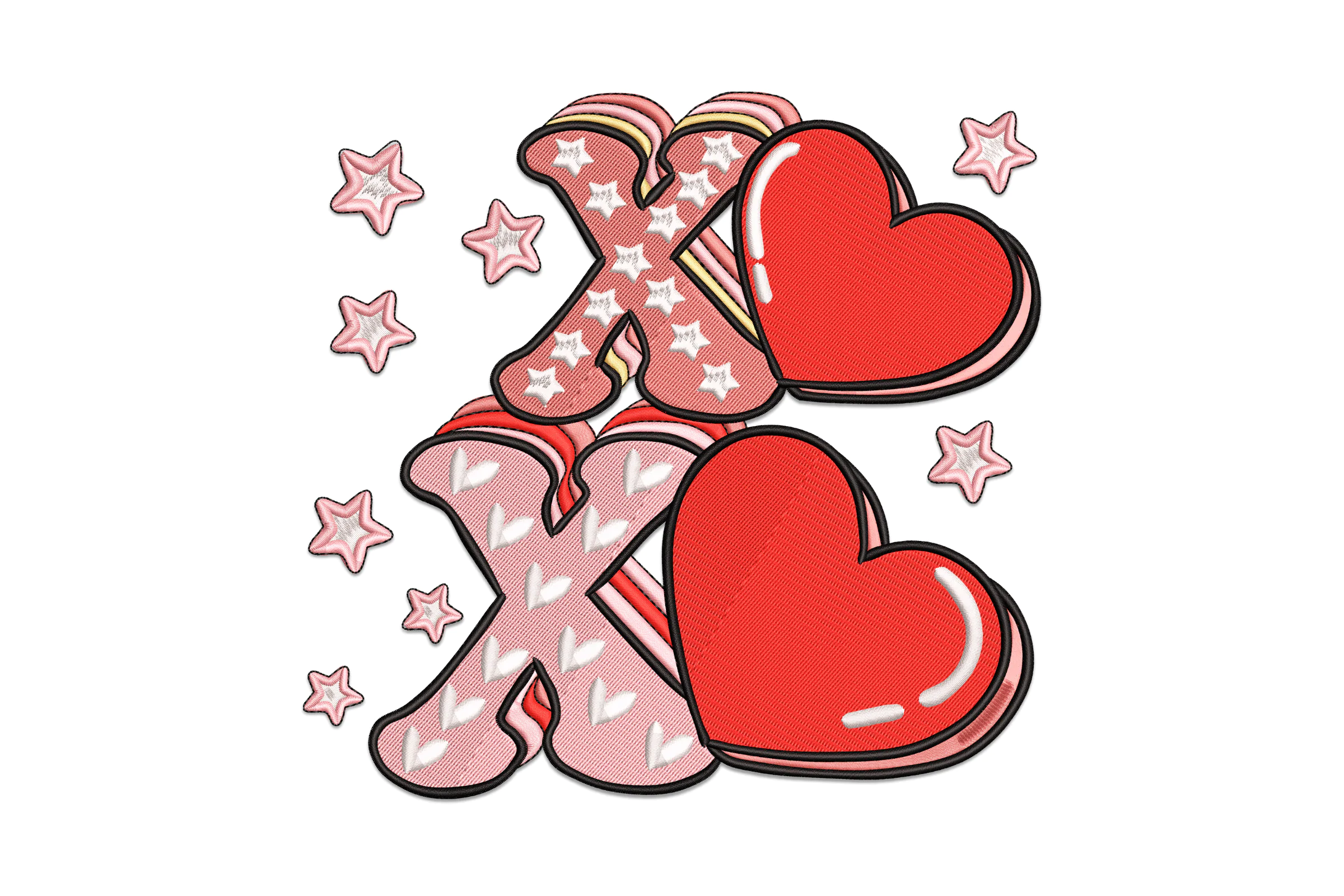 Valentine XOXO Embroidery Design File